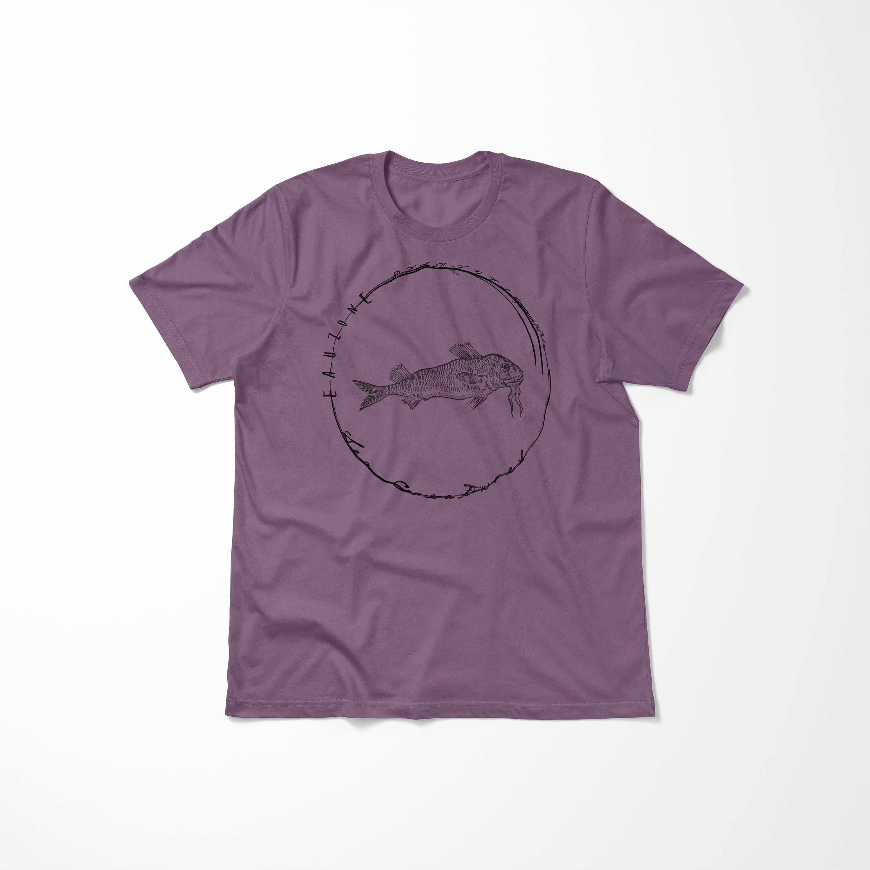 Sinus Art T-Shirt T-Shirt Tiefsee 024 - Sea Fische Schnitt und Serie: Shiraz Sea / Struktur sportlicher Creatures, feine