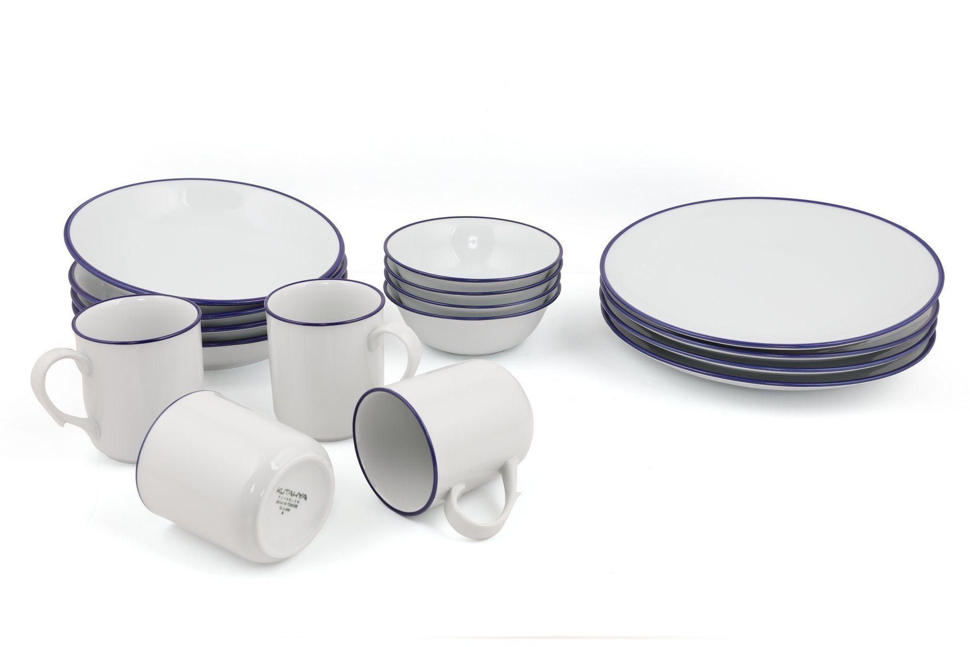 Hermia 100% KTP3403, Weiß, Essservices, Teller-Set Concept Porzellan