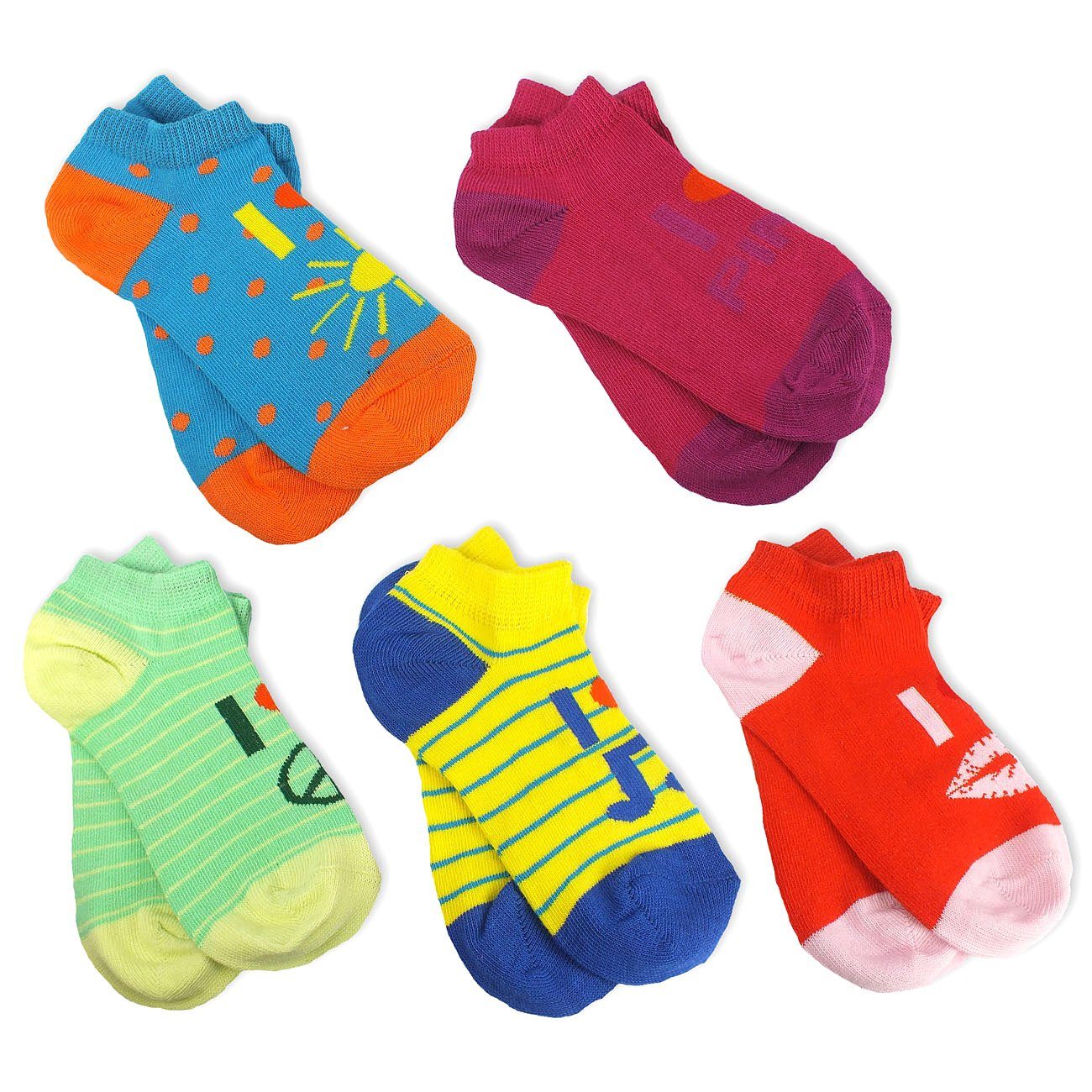 s.Oliver Sneakersocken S24129 (Set, 5-Paar, 5 Paar) Kinder Sneaker-Socken, Sneakersocken, Jungen & Mädchen, Kindersocken