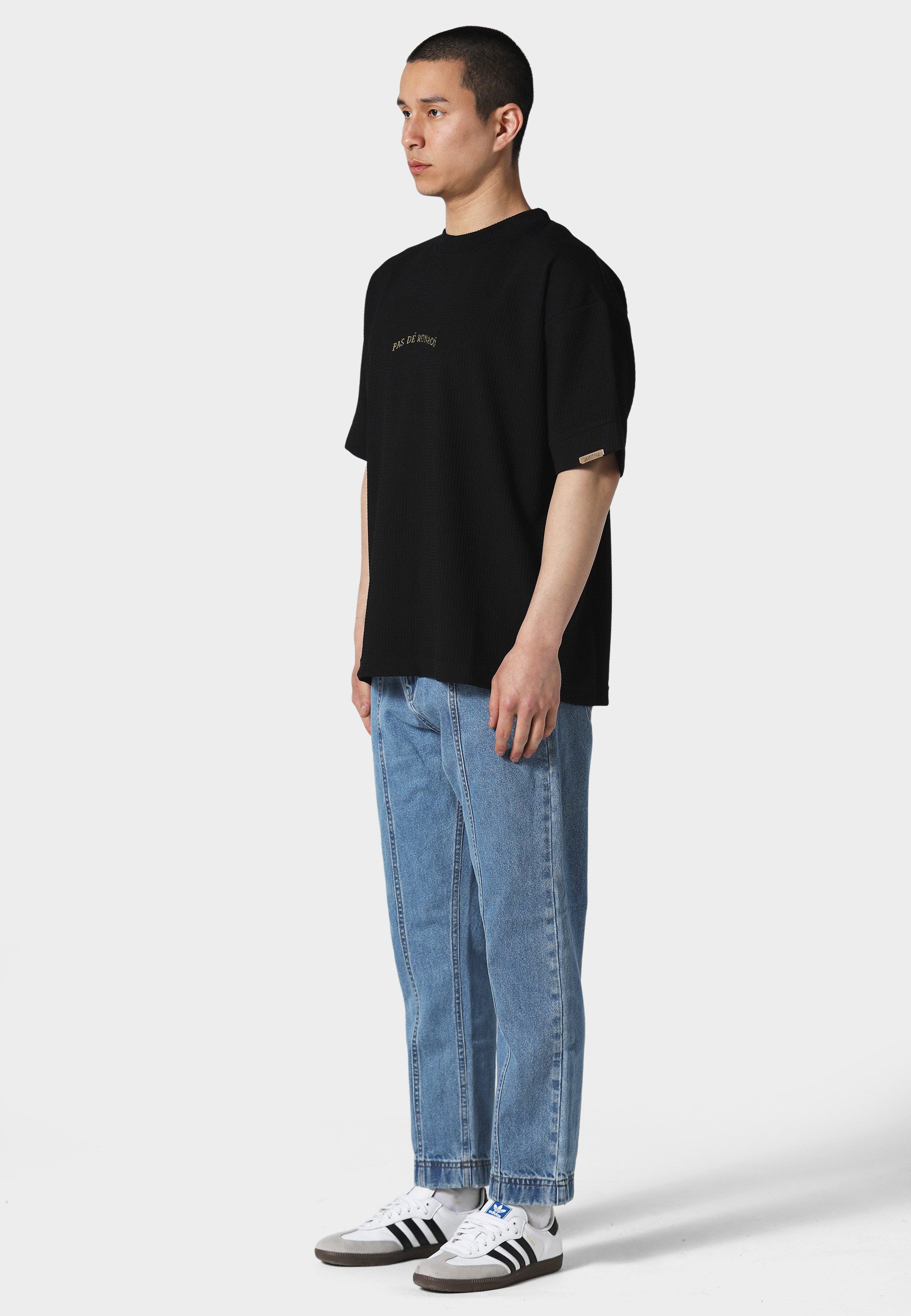 Pas De Monaco T-Shirt Pas De Monaco WAFFLE T-SHIRT (1-tlg)