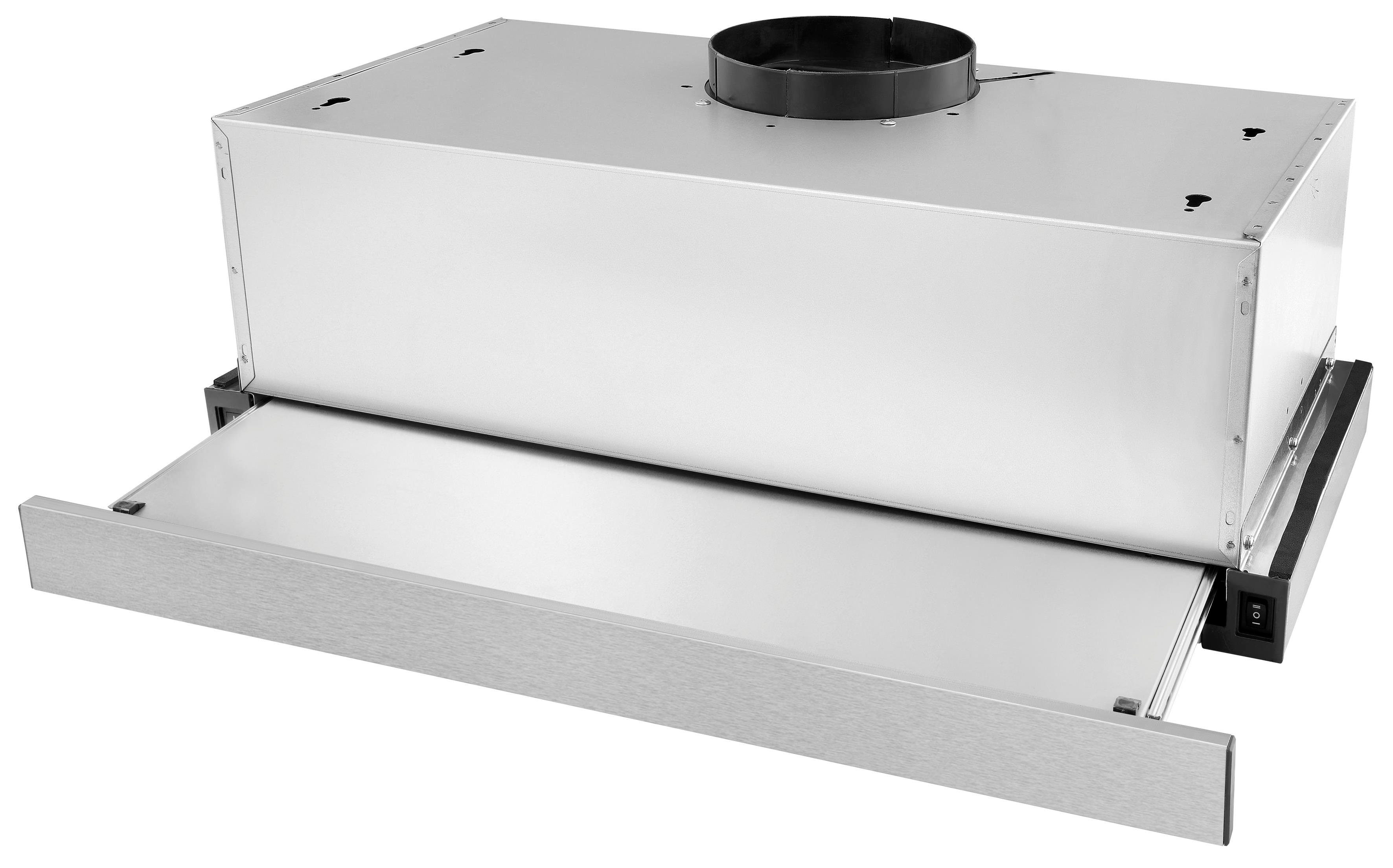 exquisit Flachschirmhaube FSH 61-8.1 C FSH 61-8.1 C, Aktivkohlefilter, Metall Fettfilter