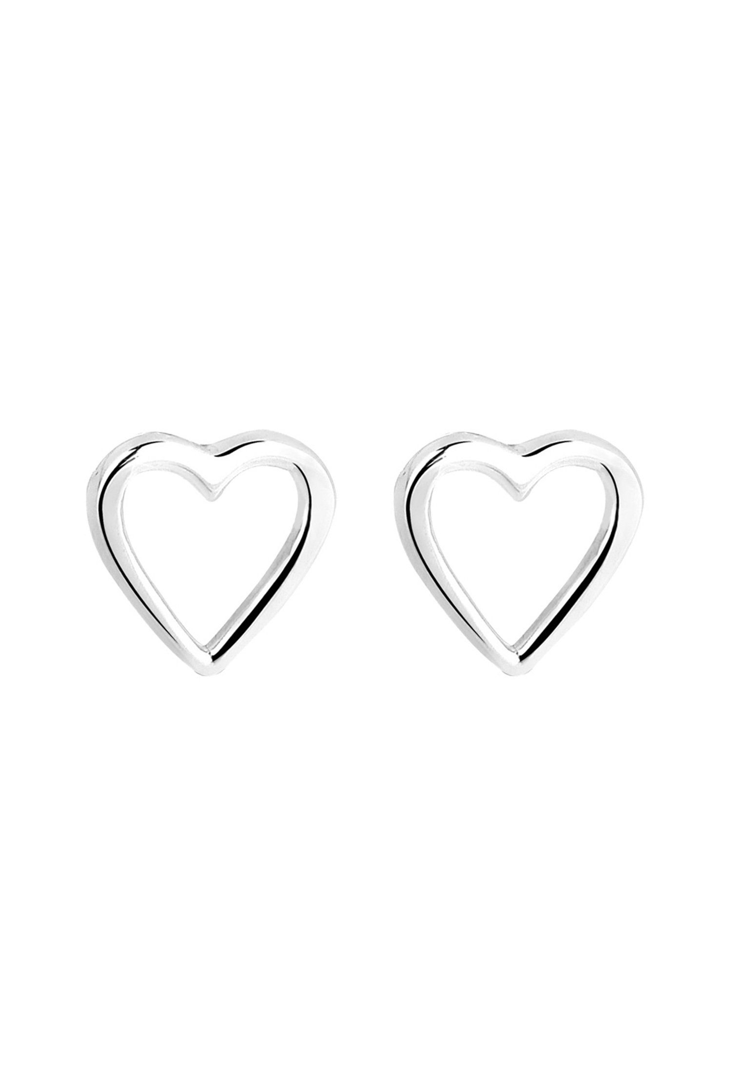 Elli Paar Ohrstecker Herz Basic Liebe Filigran Hochwertig 925 Silber, Herz günstig online kaufen