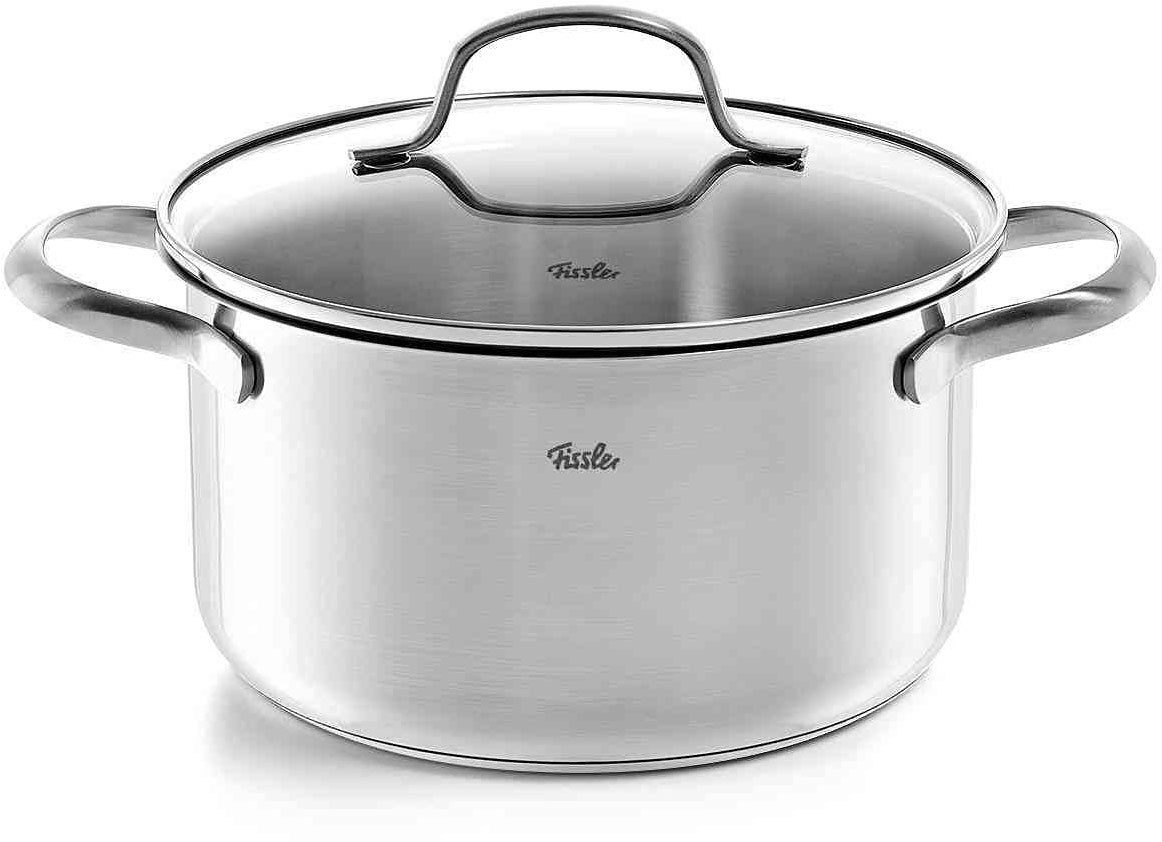 Fissler Kochtopf San Francisco, Edelstahl 18/10 (2-tlg), die Höhe des Topfes ist inkl. Deckel angegeben