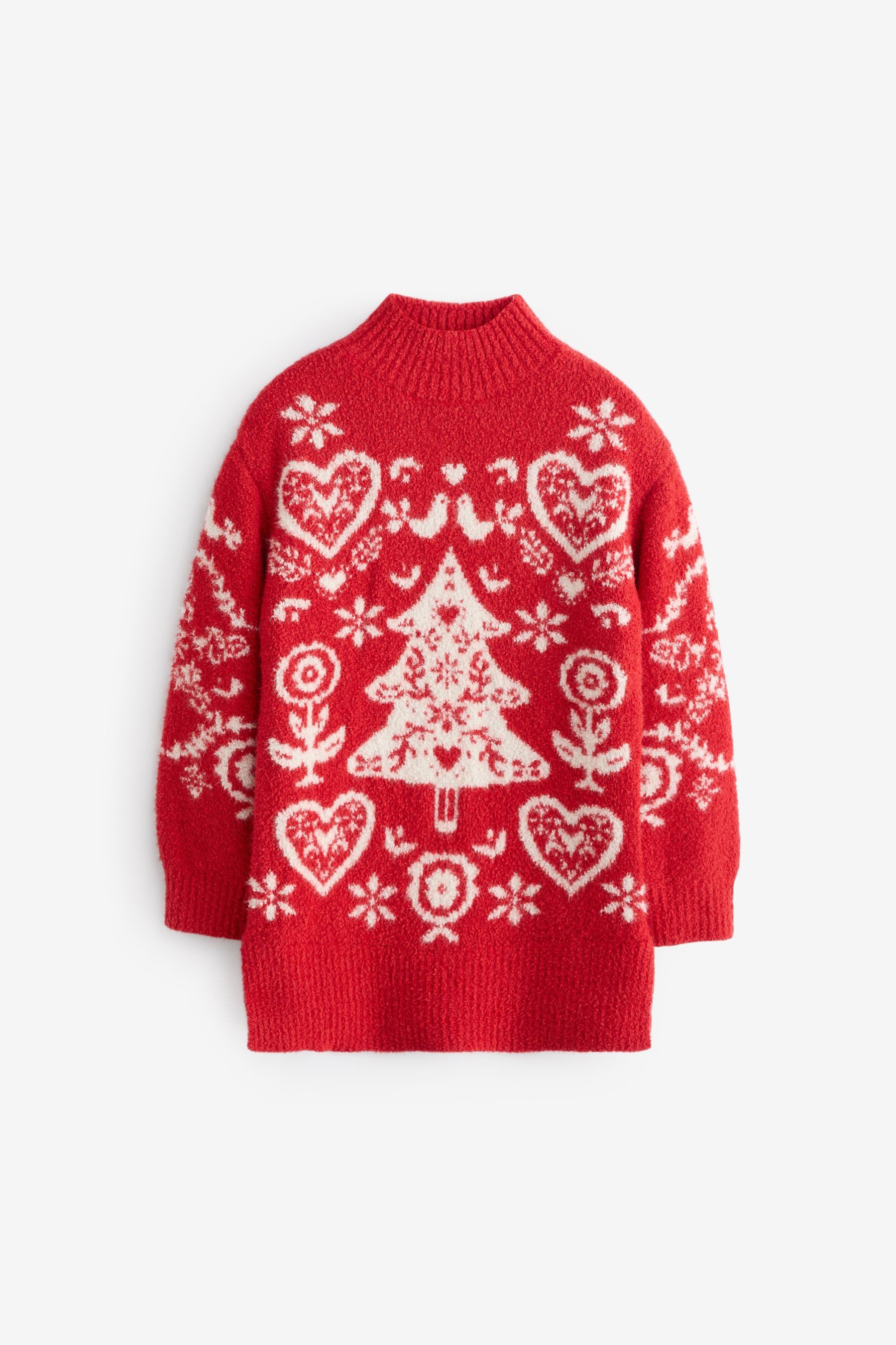 Next Strickkleid Weihnachtliches Pulloverkleid (1-tlg)