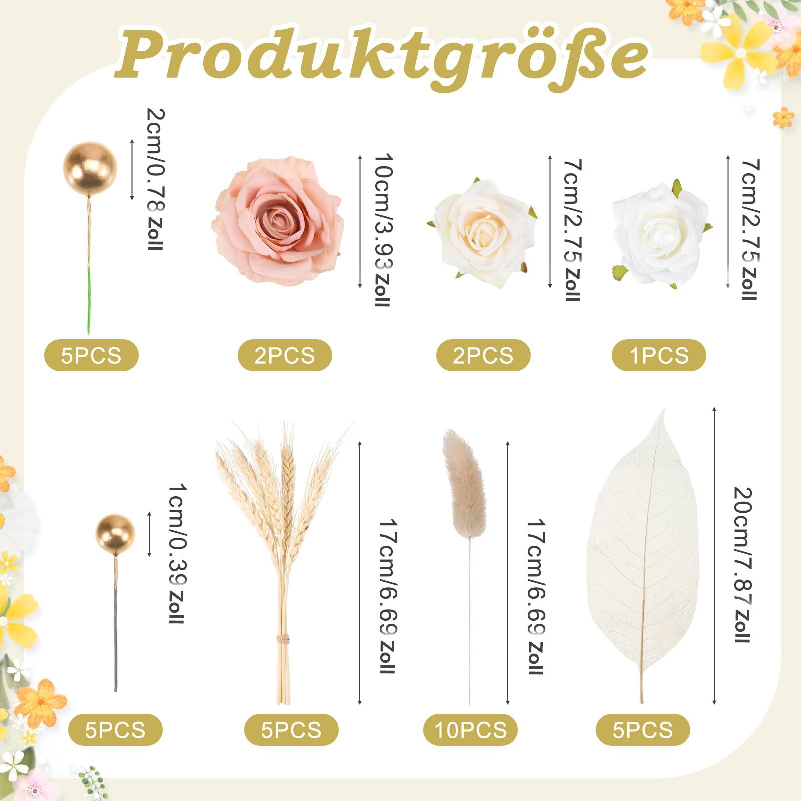 CLTYQ Lernspielzeug Tortenstecker 35 Stk BohoKuchendekorationsset DekoTorte günstig online kaufen