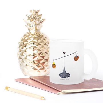 Mr. & Mrs. Panda Teeglas Sternzeichen Waage - Transparent - Geschenk, Geschenk Oktober, Tasse, Premium Glas, Liebevolles Design