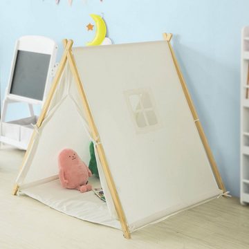 SoBuy Spielzelt OSS02 Zelt für Kinder mit 2 Türen und einem Fenster Spielhaus