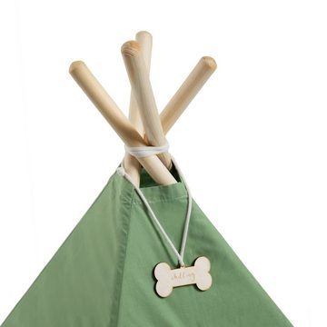 Rainbow Kids Tipi-Zelt Tipi für Hunde und Katzen / Haustierzelt Wäldchen, (2 tlg), vier Holzstangen zu je 110 cm Länge