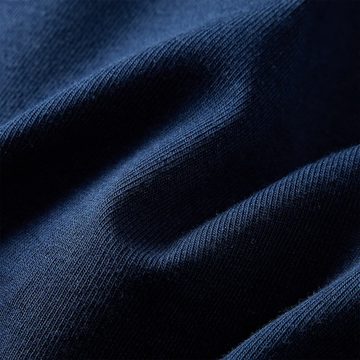 vidaXL A-Linien-Kleid Kinderkleid mit Langen Ärmeln Hirsch-Aufdruck Marineblau 104 Kurz