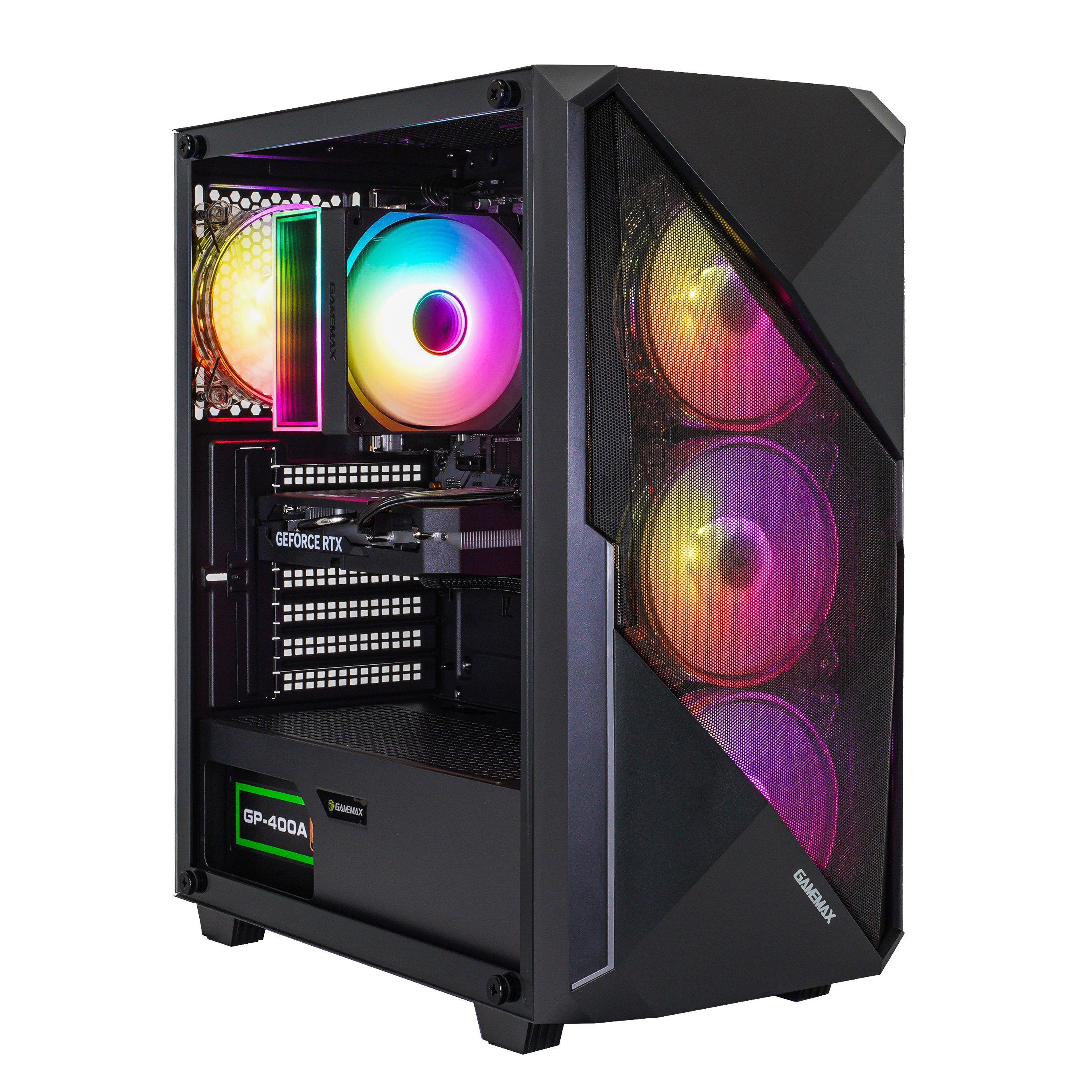 GAMEMAX Striker 7625 Intel Core i7 14700F RTX 5070Ti 32GB DDR4 1TB SSD Gaming-PC (Intel Core i7 14700F, RTX 5070Ti, 32 GB RAM, 1000 GB SSD, Luftkühlung aktiv, Windows 11)