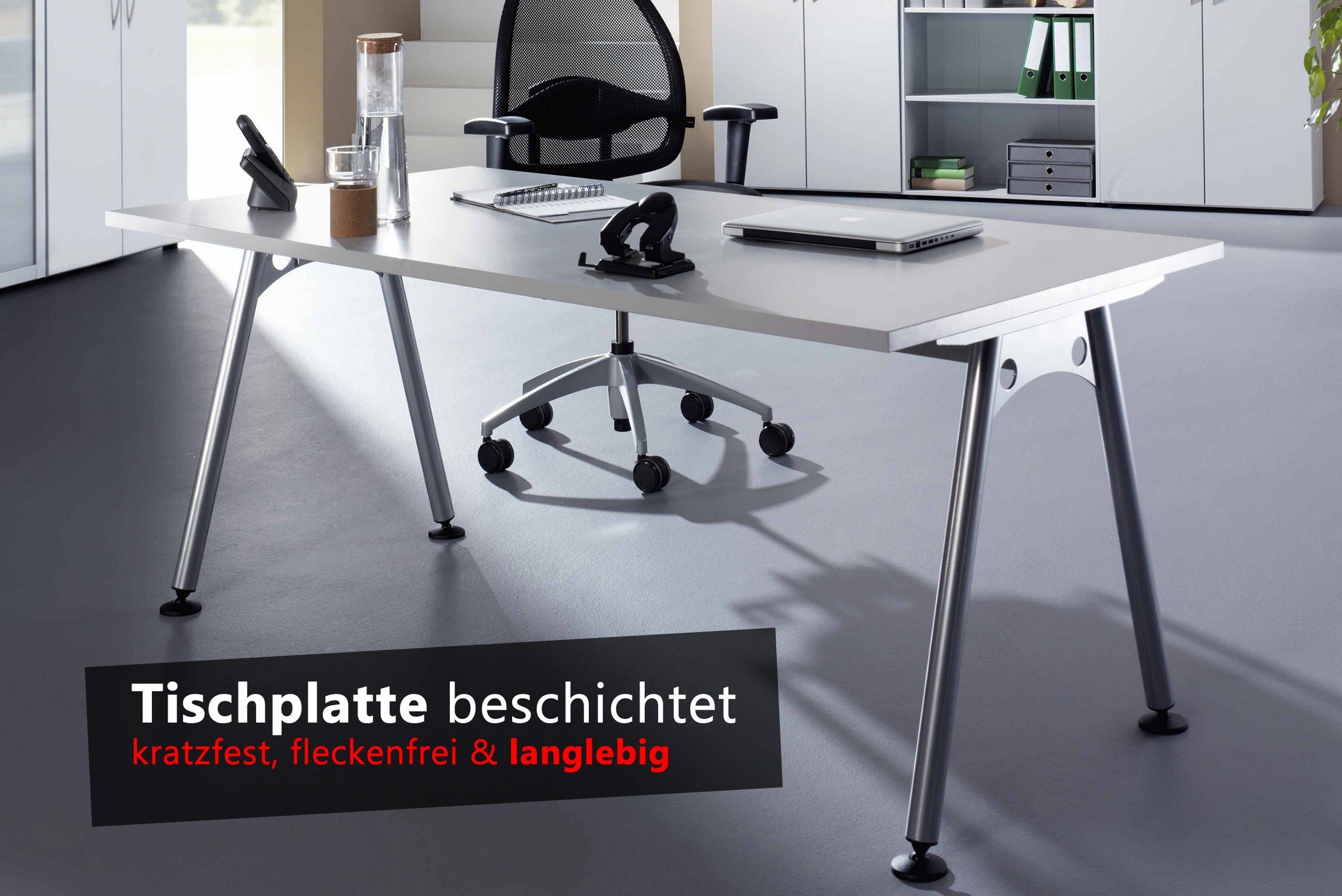 bümö Schreibtisch Schreibtisch Serie-A, Asteiche cm Dekor: 80 x - 120 Rechteck