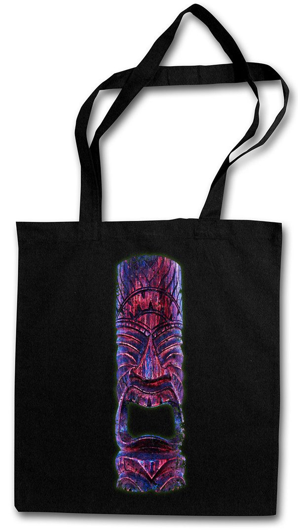 Urban Backwoods Beuteltasche Tiki Head I Stofftasche Maori Hawaii Tattoo Rockabilly Custom (1-tlg), Psychobilly Hot Rod Polynesian