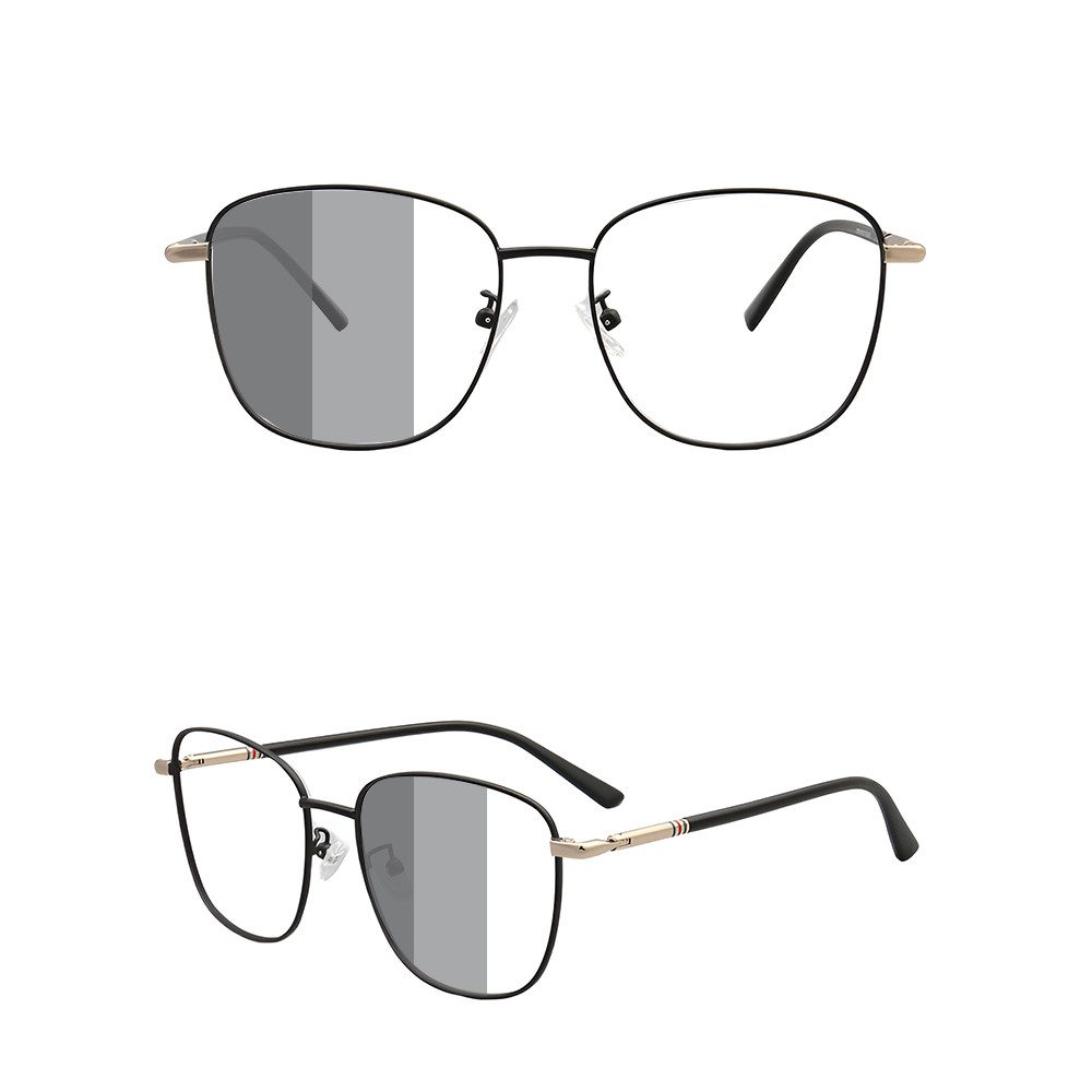 PACIEA Brille Damen Herren Selbsttönend Ohne Sehstärke Metall UV Schutz