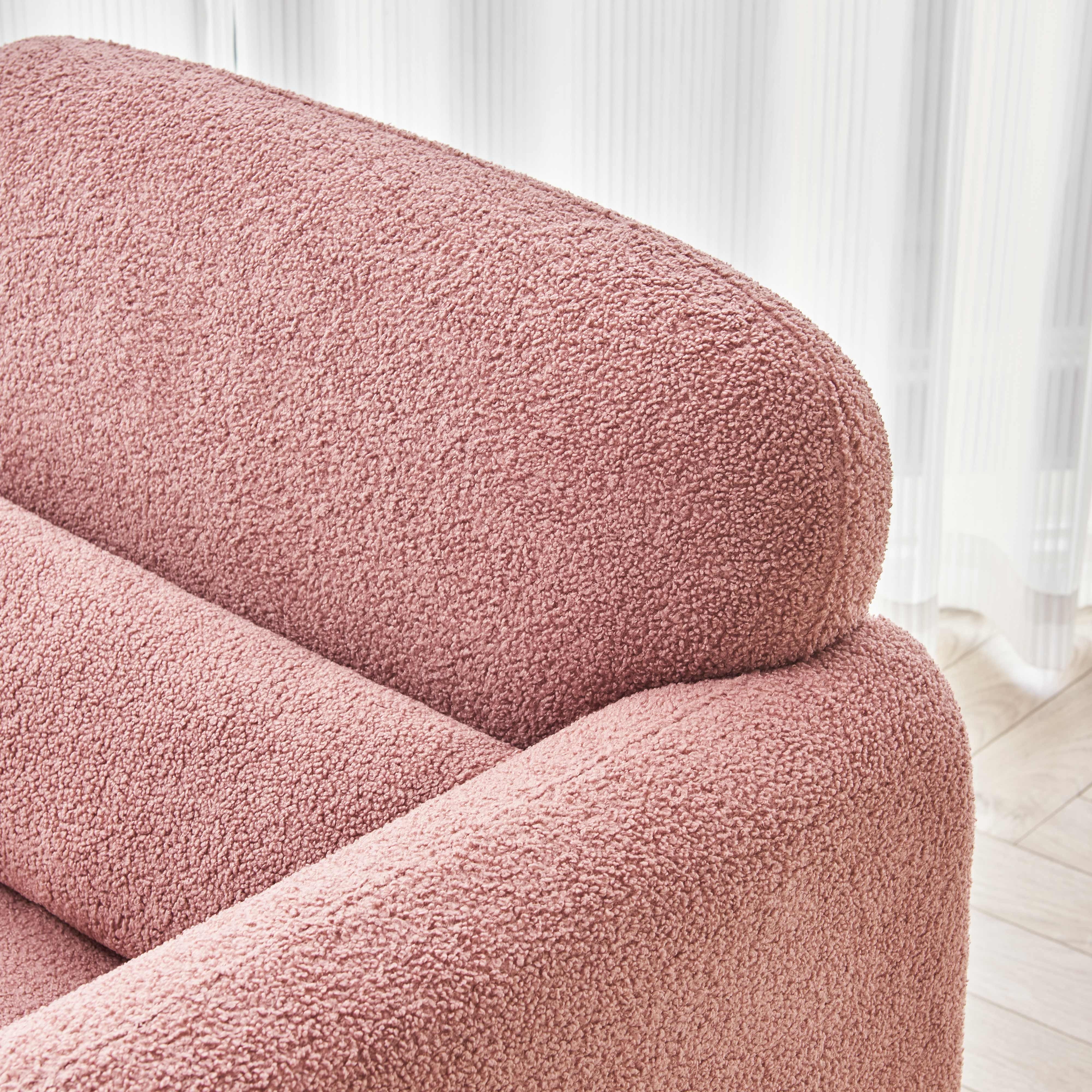 REDOM Loungesessel Einzelsofa mit beweglichem Sessel, rosa Lendenkissen Polsterstuhl Sitze Hochelastische (Lammwolle)