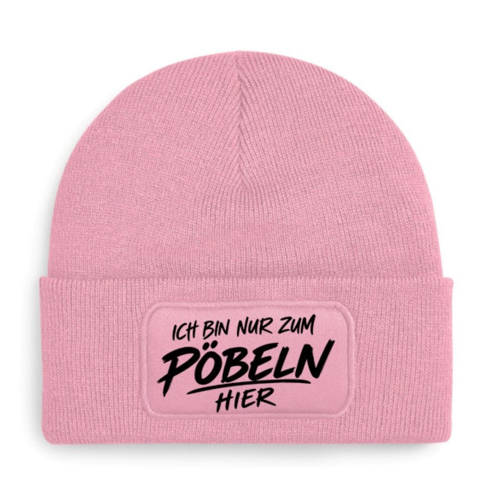 TShirt-People Beanie Beechfield Original Patch Beanie - Ich bin nur zum pöbeln hier