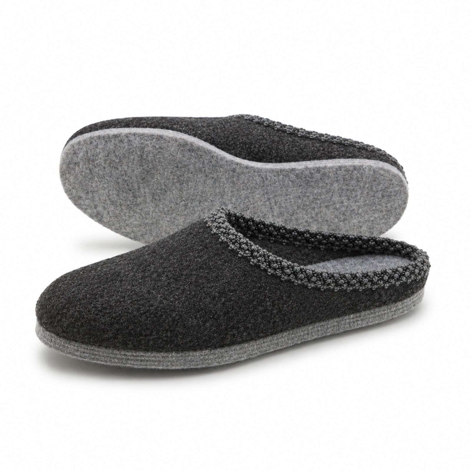 Pantoffelmann Walk-Filzpantoffel Herren Damen Filz Hausschuhe warme Filzlatschen Pantoffel (1 Paar) Filzpantoffeln, Gästepantoffel besonders leicht