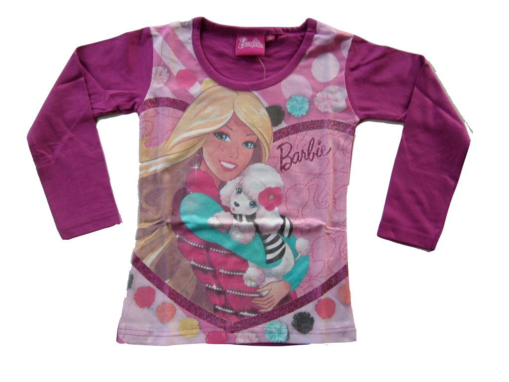 Barbie Langarmshirt Barbie mit Glitzer