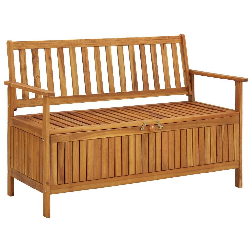Gartenbank Gartenbank mit Stauraum 120 cm Massivholz