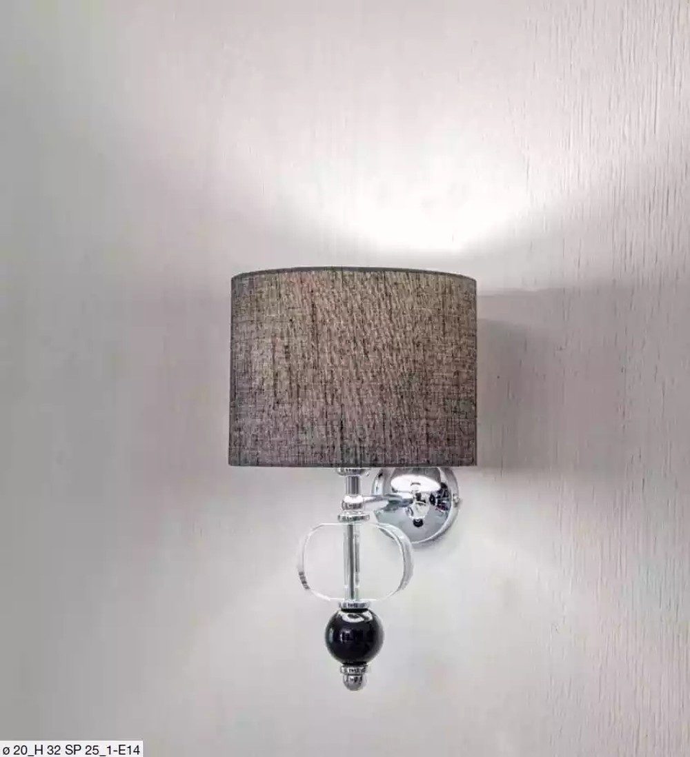 JVmoebel Wandleuchte Graue Wandleuchte im modernen Kronleuchter-Stil, Leuchtmittel wechselbar, Made in Europa