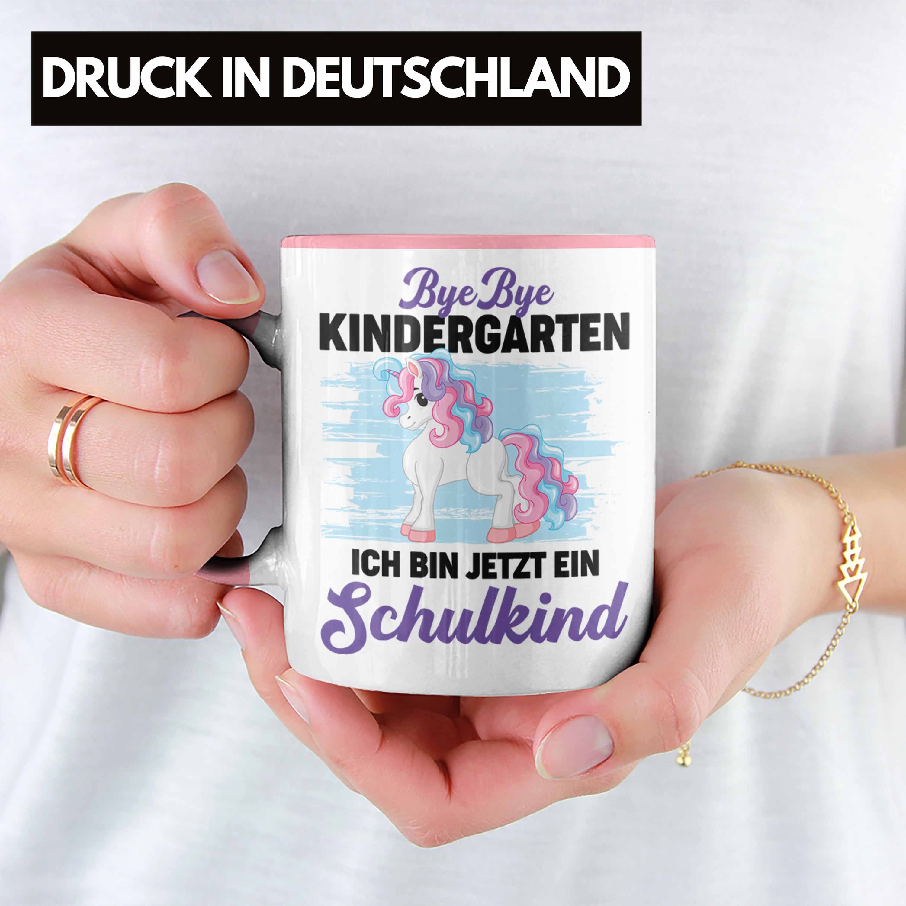 Ich Bye Schulanfang Schulstart Trendation 1. Schuleinführung Rosa Trendation Schulkind Mädchen - Tasse Bye Geschenk Einschulung Bin Schulkind 2022 Tasse Jetzt Schultag Kindergarten Geschenkidee Ein