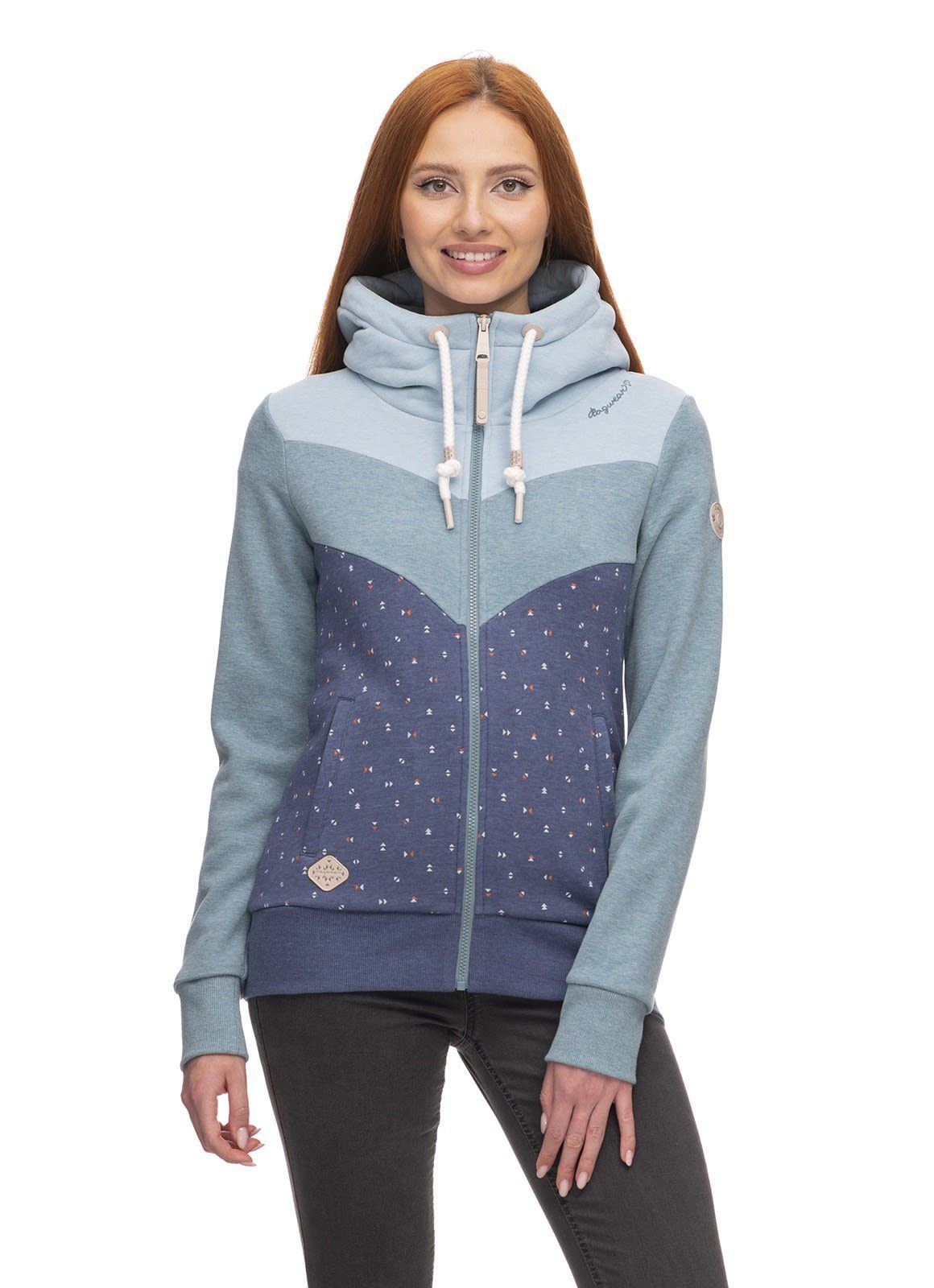 W Anorak Tregis Grey Damen Blue Ragwear Anorak Zip Ragwear