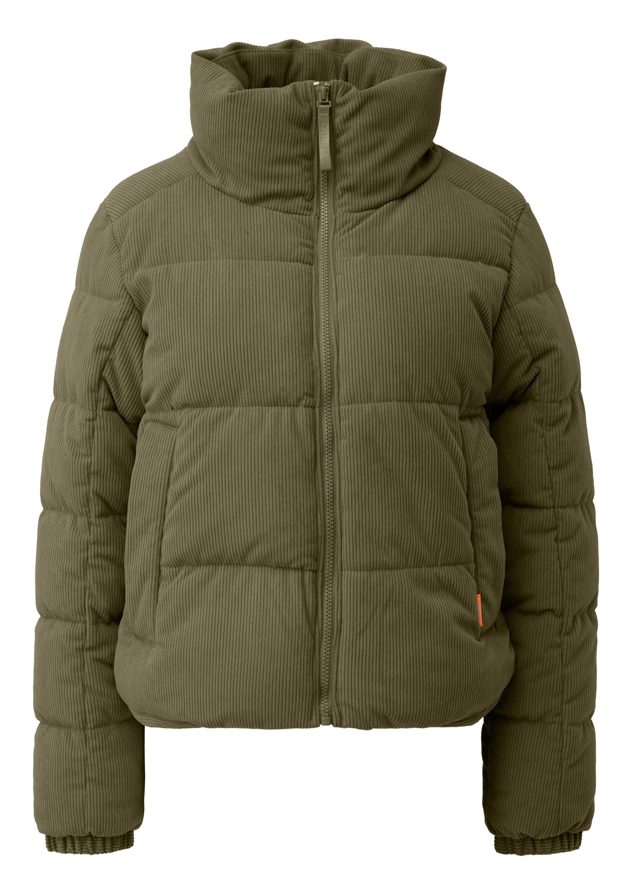 QS Winterjacke Outdoor-Jacke Wattierte Cordjacke günstig online kaufen