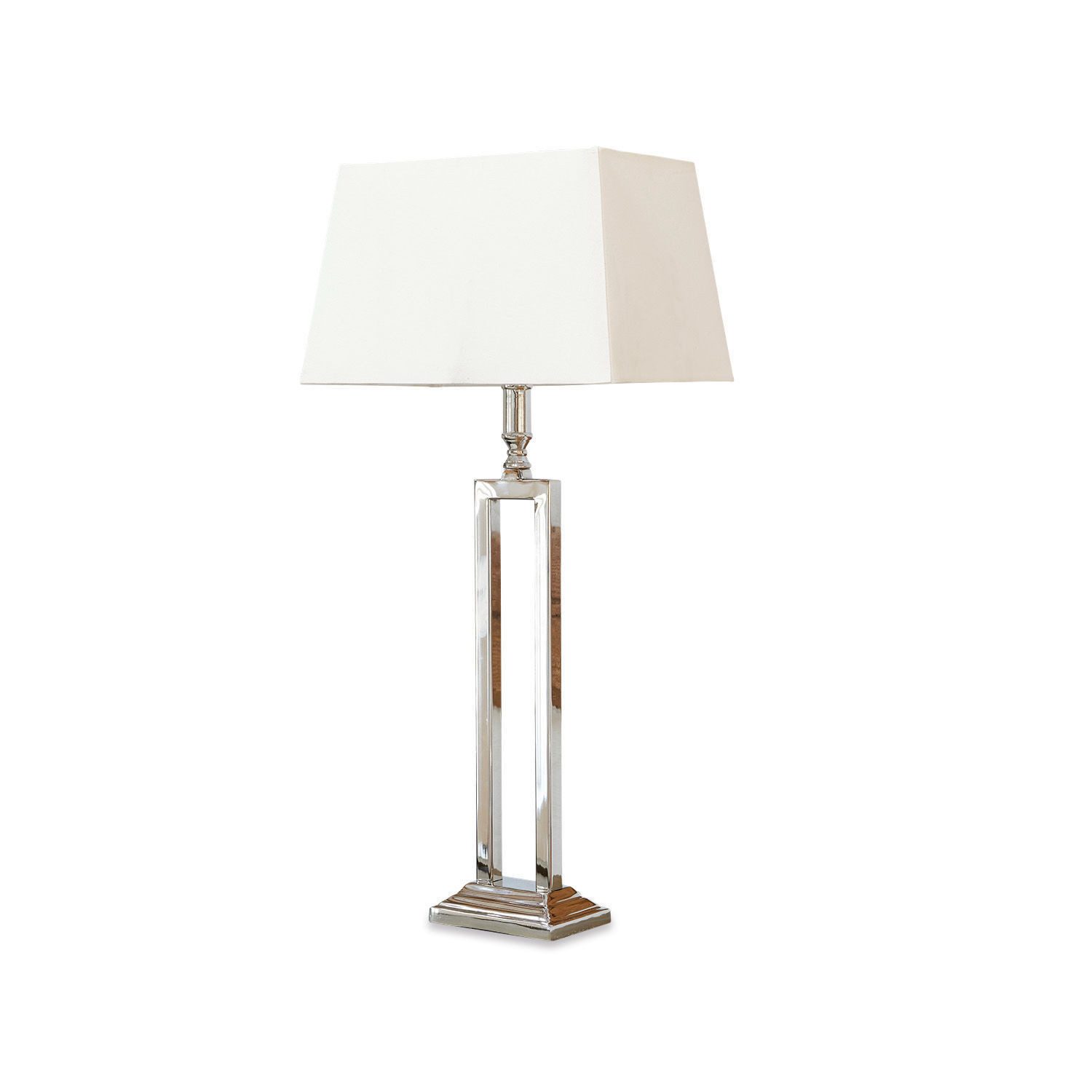 Mirabeau Tischleuchte Tischlampe Kinshaa creme/silber