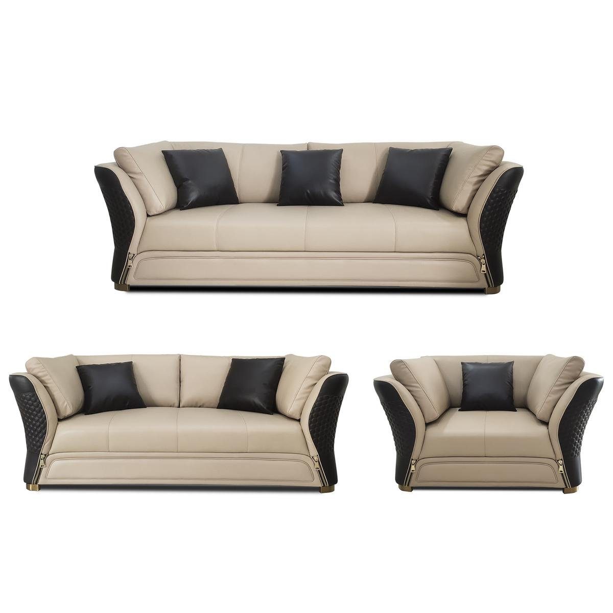 JVmoebel Sessel, Sessel Sofa Design Luxus Leder Fernseh Lounge Couch Club Relax