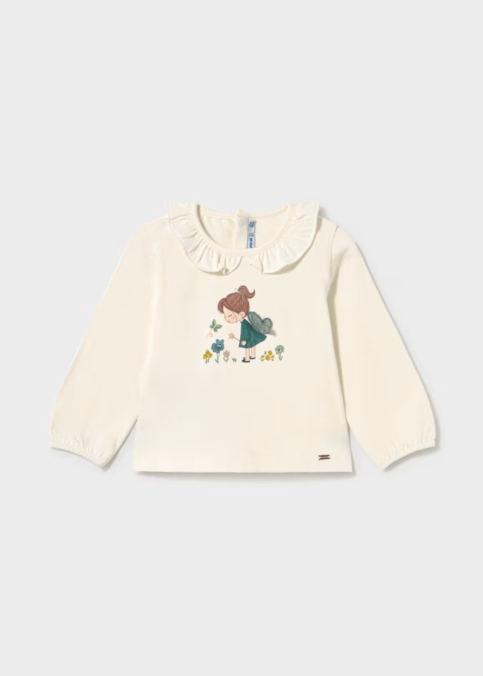Mayoral Langarmshirt Mayoral Shirt mit Rüschenkragen (208921)