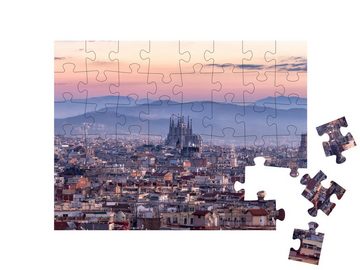 puzzleYOU Puzzle Sagrada Família und Barcelona, Spanien, 48 Puzzleteile, puzzleYOU-Kollektionen Europa