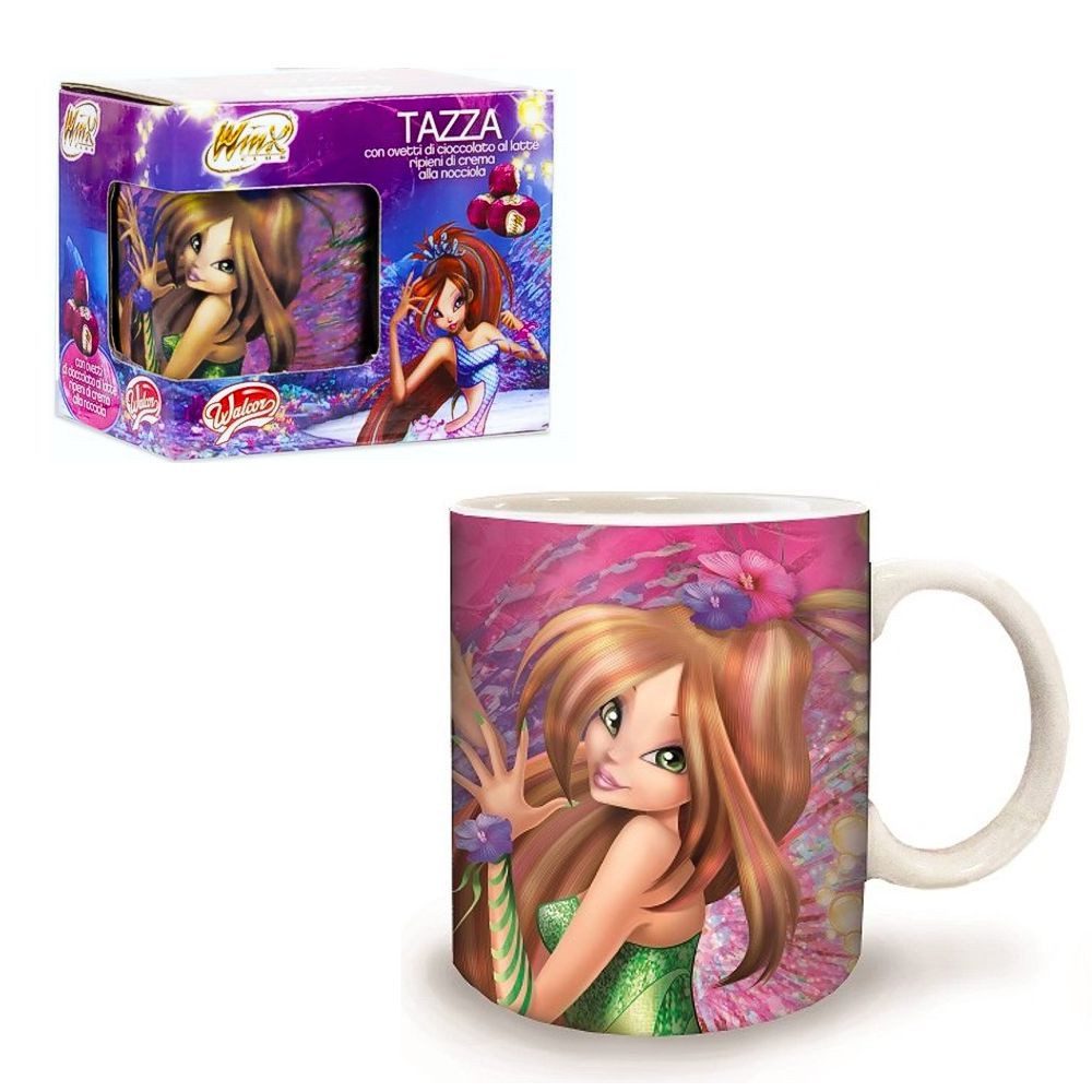 Winx Club Kindergeschirr-Set Auswahl Keramik Tasse Winx Club 240 ml Henkel-Becher in Geschenkbox, Porzellan