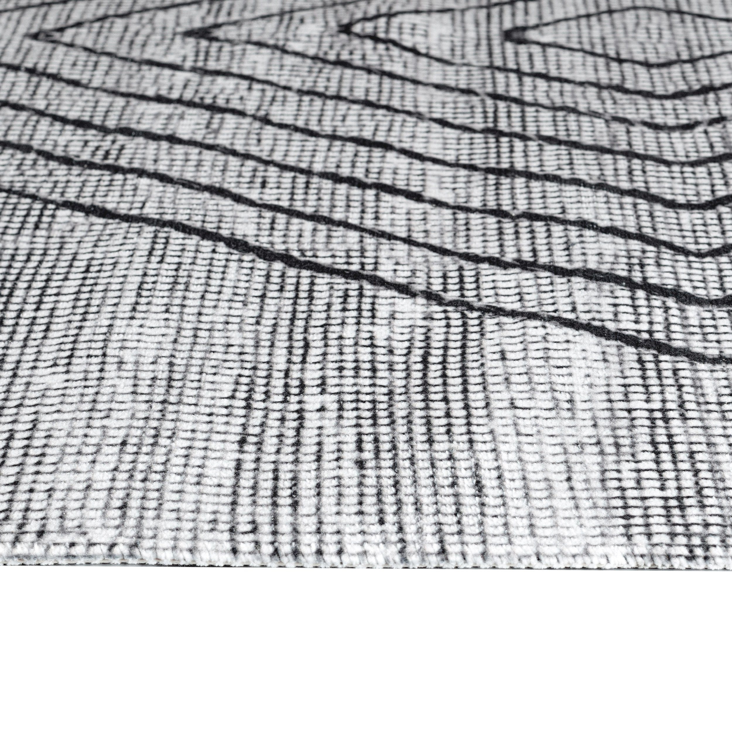 Designteppich Wunderschöner Giantore, Höhe: mm - Grey Rautenmusterteppich 5 waschbar, Rechteck