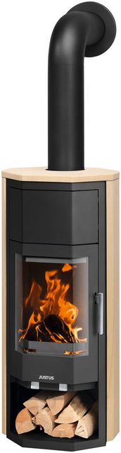 Justus Kaminofen Usedom wärme PLUS, 5 kW, ext. Verbrennungsluftzufuhr, schwarz