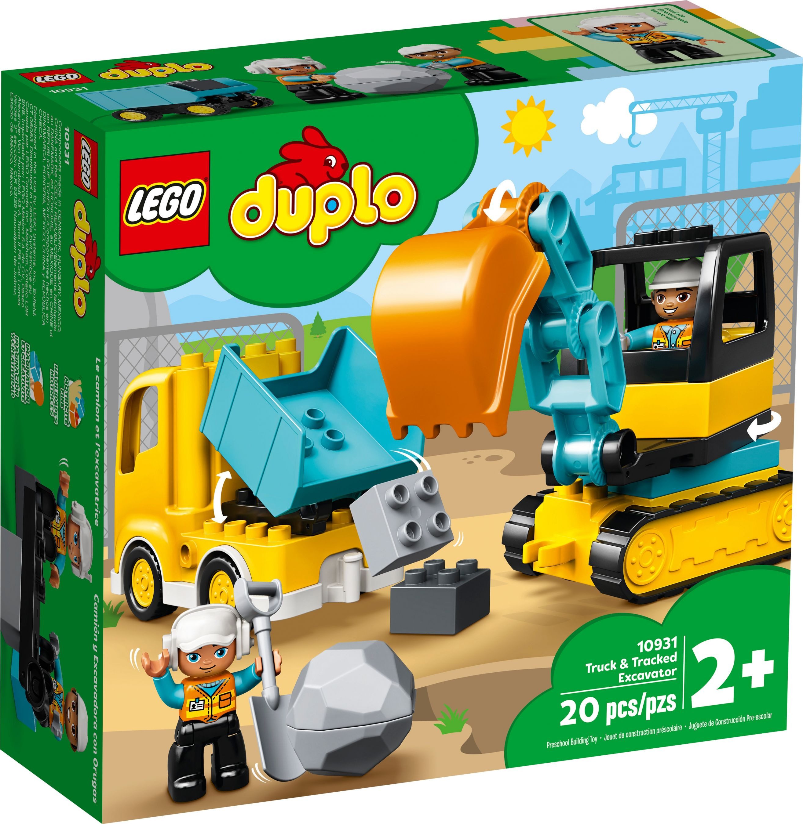 LEGO® LEGO® DUPLO® 10931 Bagger und Laster Konstruktionsspielsteine, (20 St günstig online kaufen