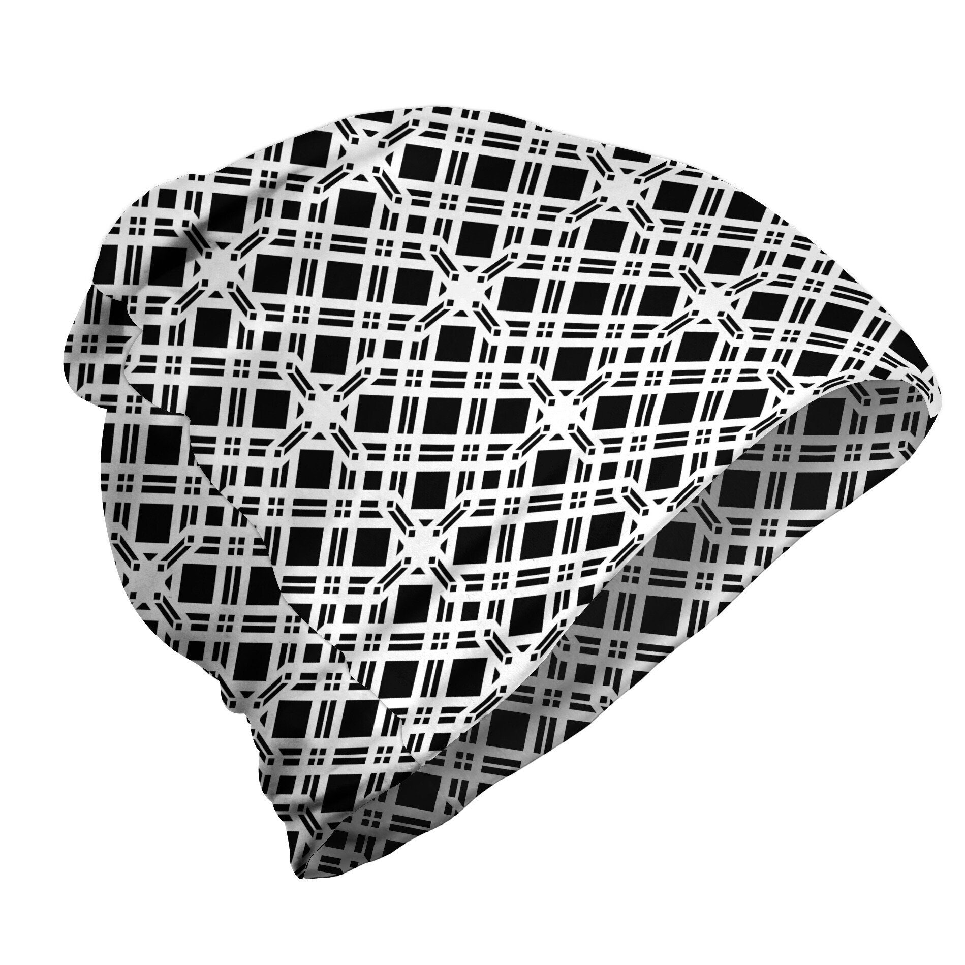 Abakuhaus Beanie Wandern im Freien Geometrisch Monotone Vintage-Squares