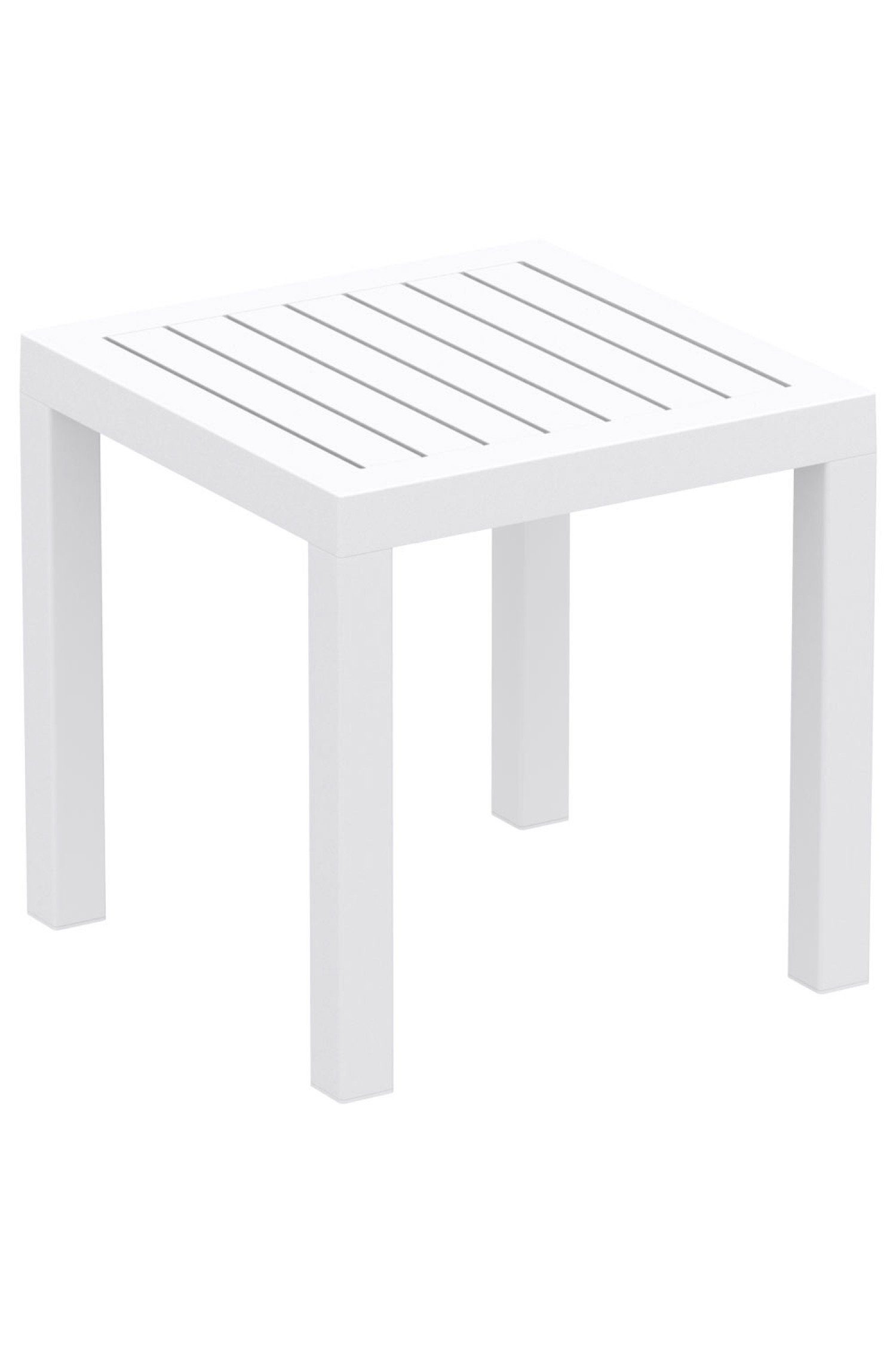 TPFGarden Gartentisch Ocra - Loungetisch, 1-St., Terrasse Beistelltisch aus Gartentisch weiß aus Polymer-Glasfaser), - - für Beistelltisch Outdoor Tisch 45 45 Maße (Hochwertiger 45cm Balkon, Kunststoff, (BxLxH): Garten, UV-beständigem Stabiler x Farbe: x