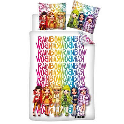 Bettwäsche Rainbow High Girls Kinder Bettwäsche 2tlg. Set, Rainbow High, PolyCotton, 2 teilig, Bettdeckenbezug: 135-140x200cm Kissenbezug: 65x65 cm