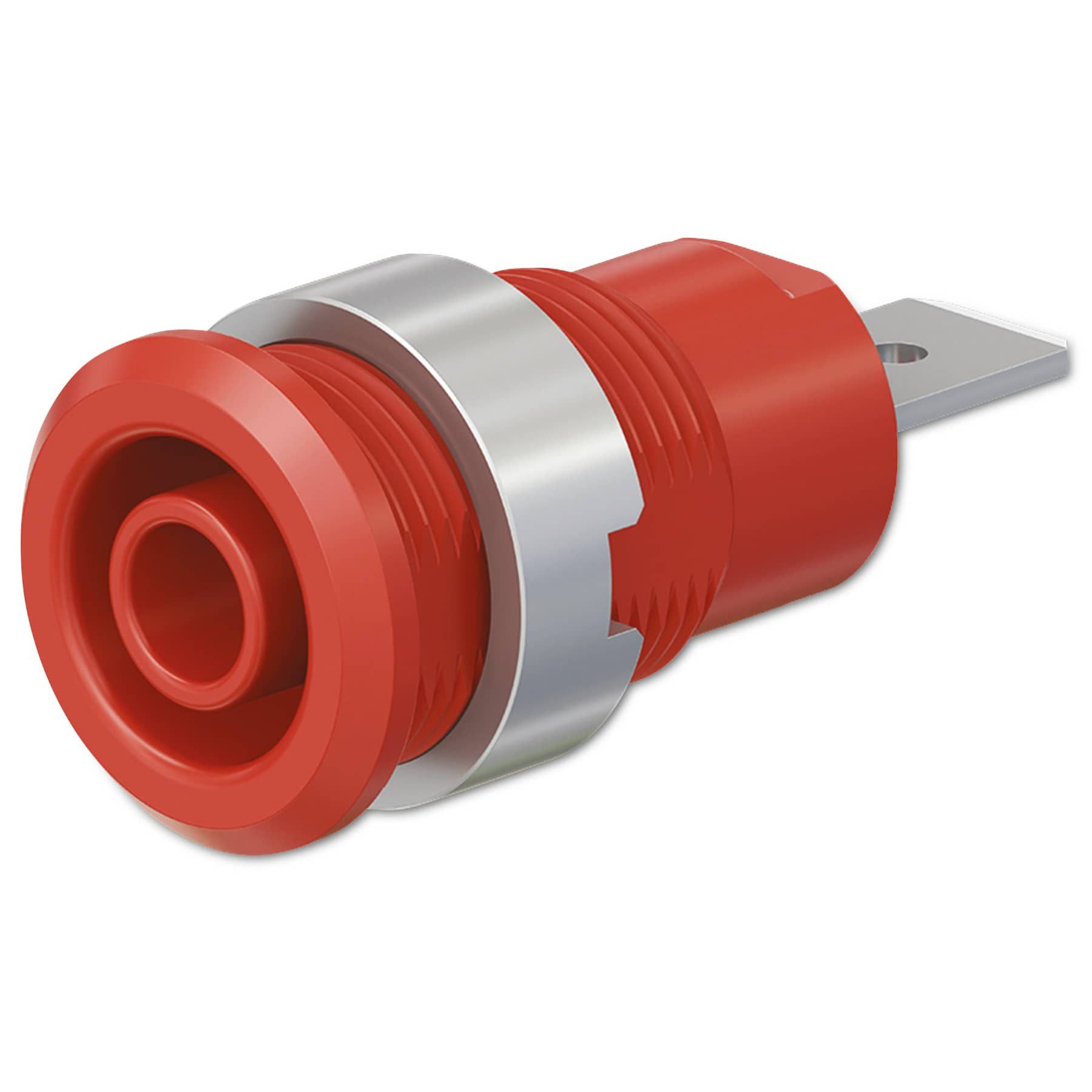 Stäubli Klemmen STÄUBLI Sicherheitsbuchse, 49.7046-22, 4 mm, rot