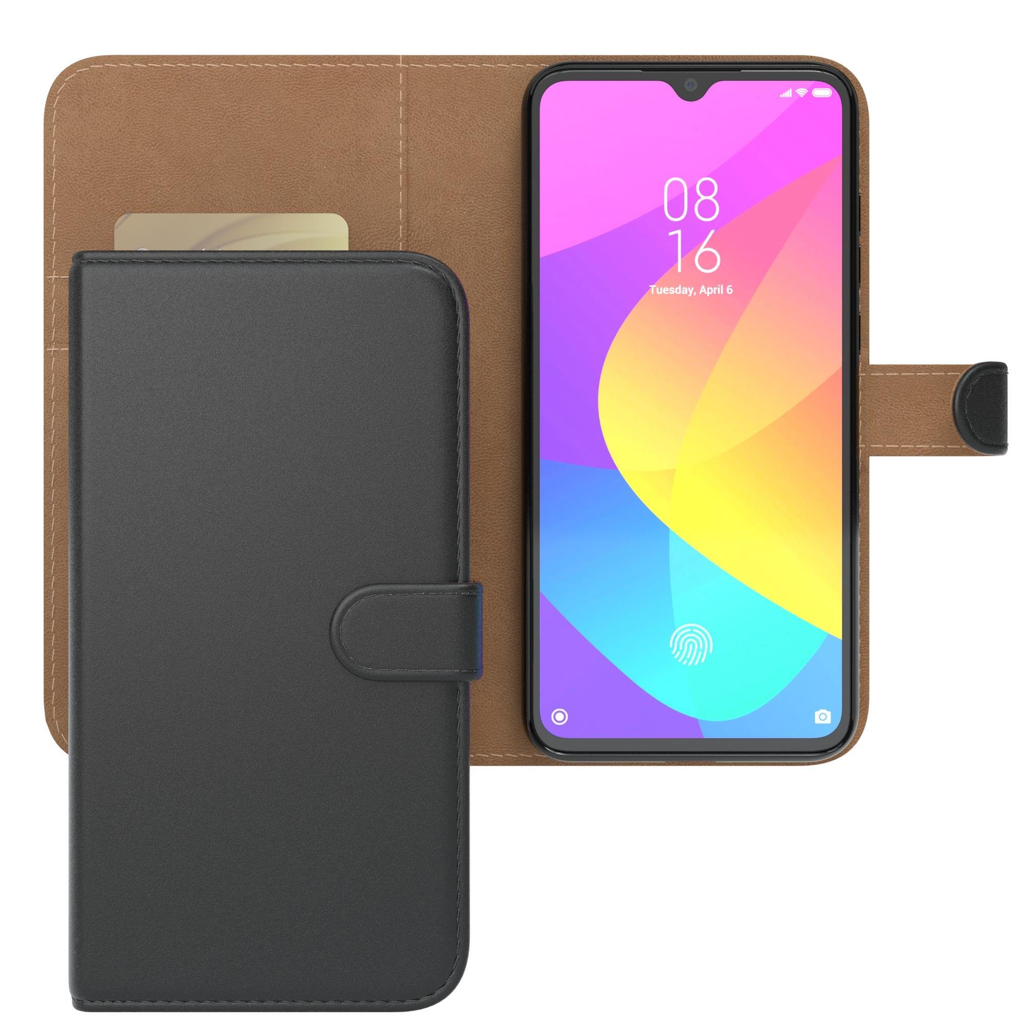 EAZY CASE Handyhülle Uni Bookstyle für Xiaomi Mi 9 Lite 6,39 Zoll, Schutzhülle mit Standfunktion Kartenfach Handytasche aufklappbar Etui