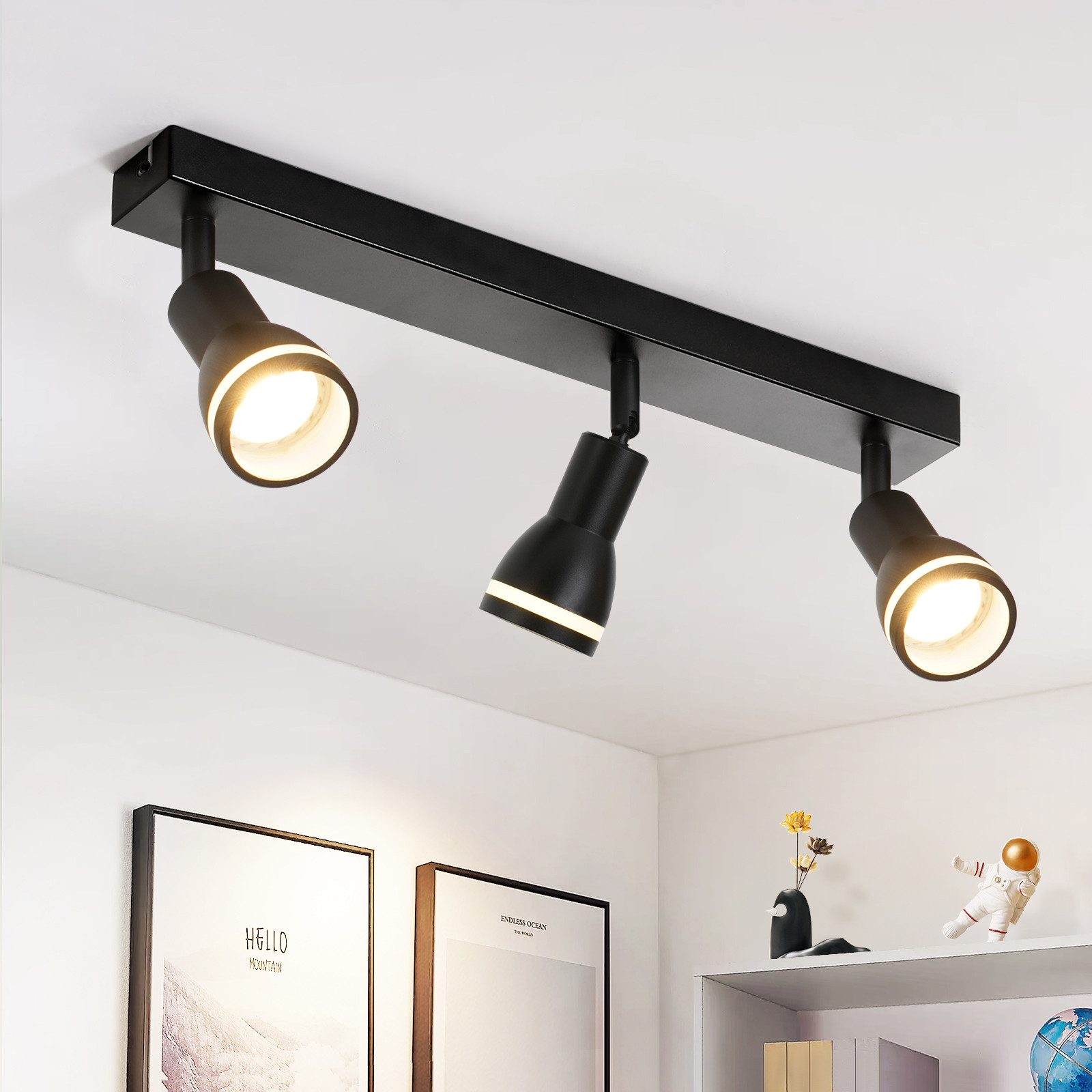 ZMH Deckenstrahler 3-Flammig Deckenlampe Metall GU10 günstig online kaufen