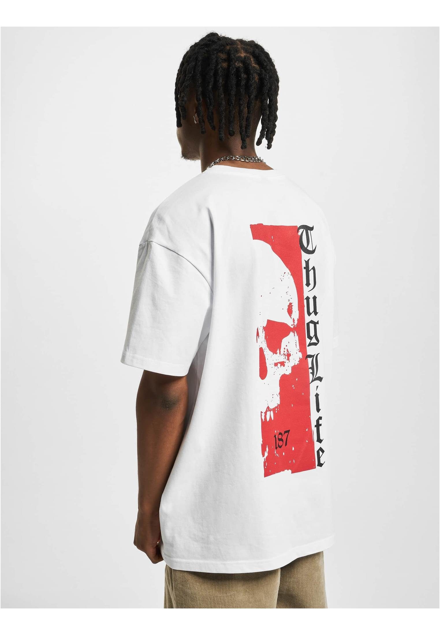 Thug Life T-Shirt Herren Tshirt Life white (1-tlg) TrojanHorse Thug