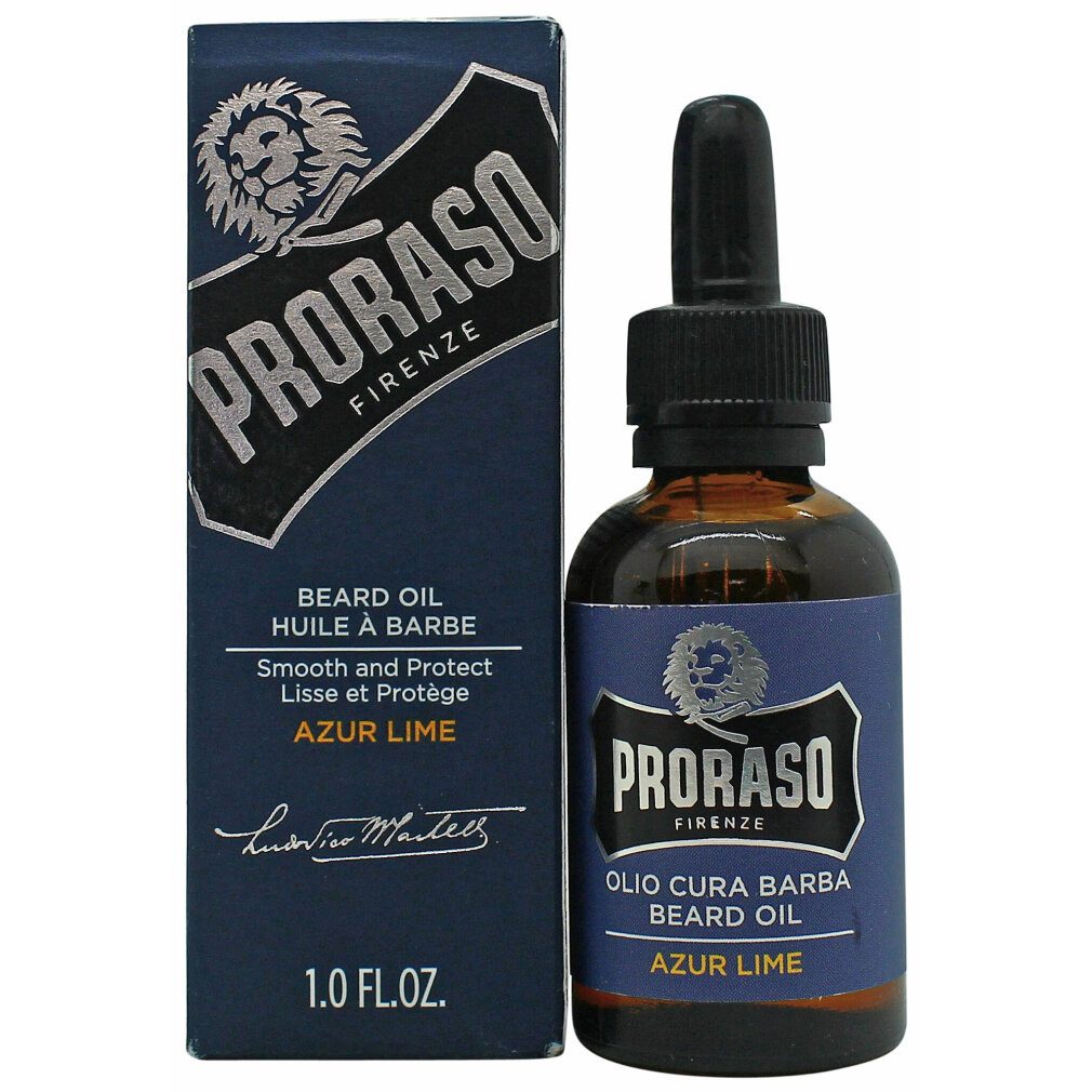 PRORASO Bartöl Azur Lime Bartpflege  Öl 30ml