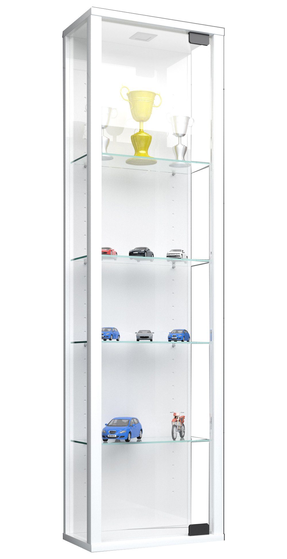 VCM Hängevitrine Wandvitrine Stano mit Glastüren und Glasböden, H. Glasvitrine hängend, Modern und platzsparend, Hängeschrank