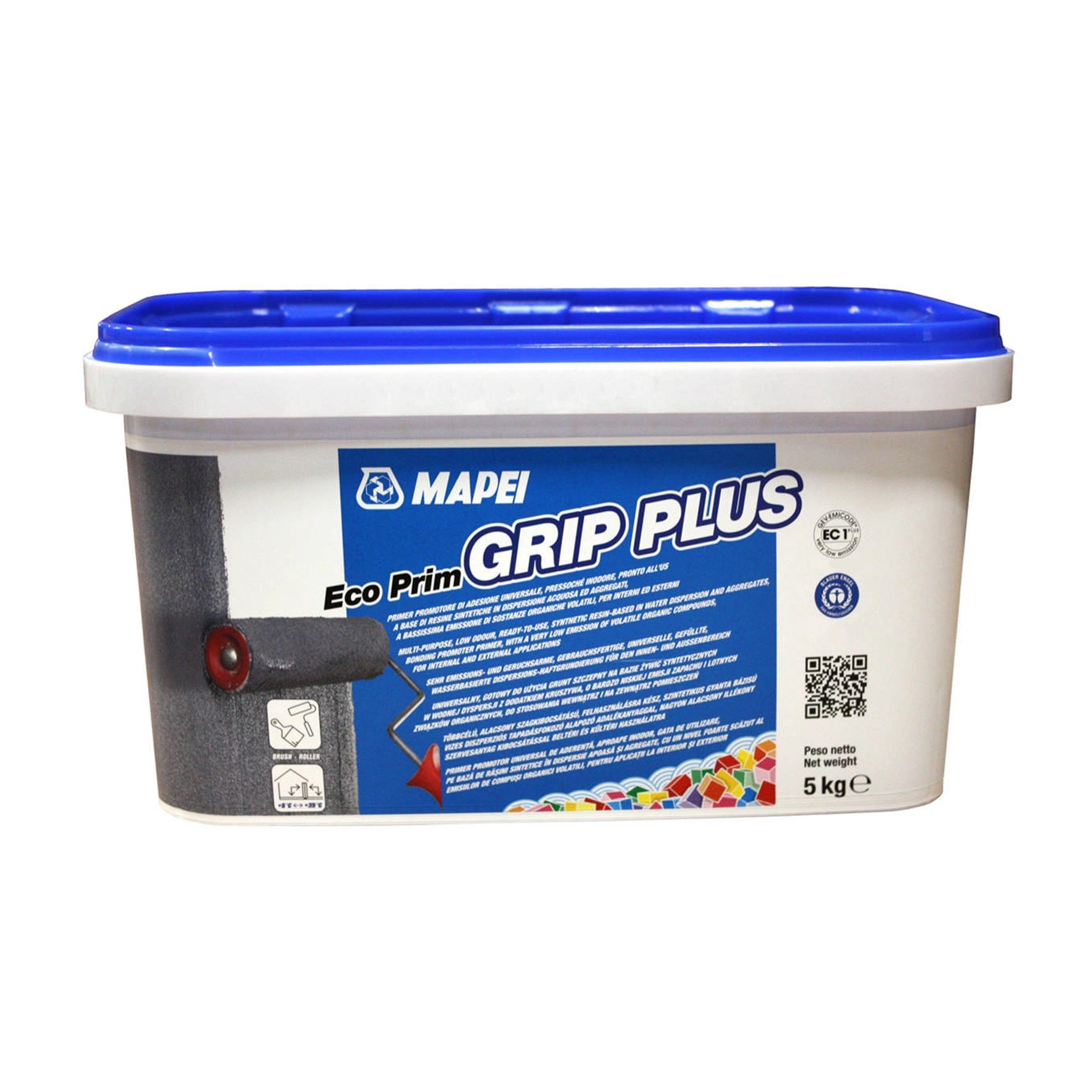 MAPEI Grundierfarbe MAPEI ECO PRIM GRIP PLUS 5 kg Dispersionsgrundierung Balkon Terrasse