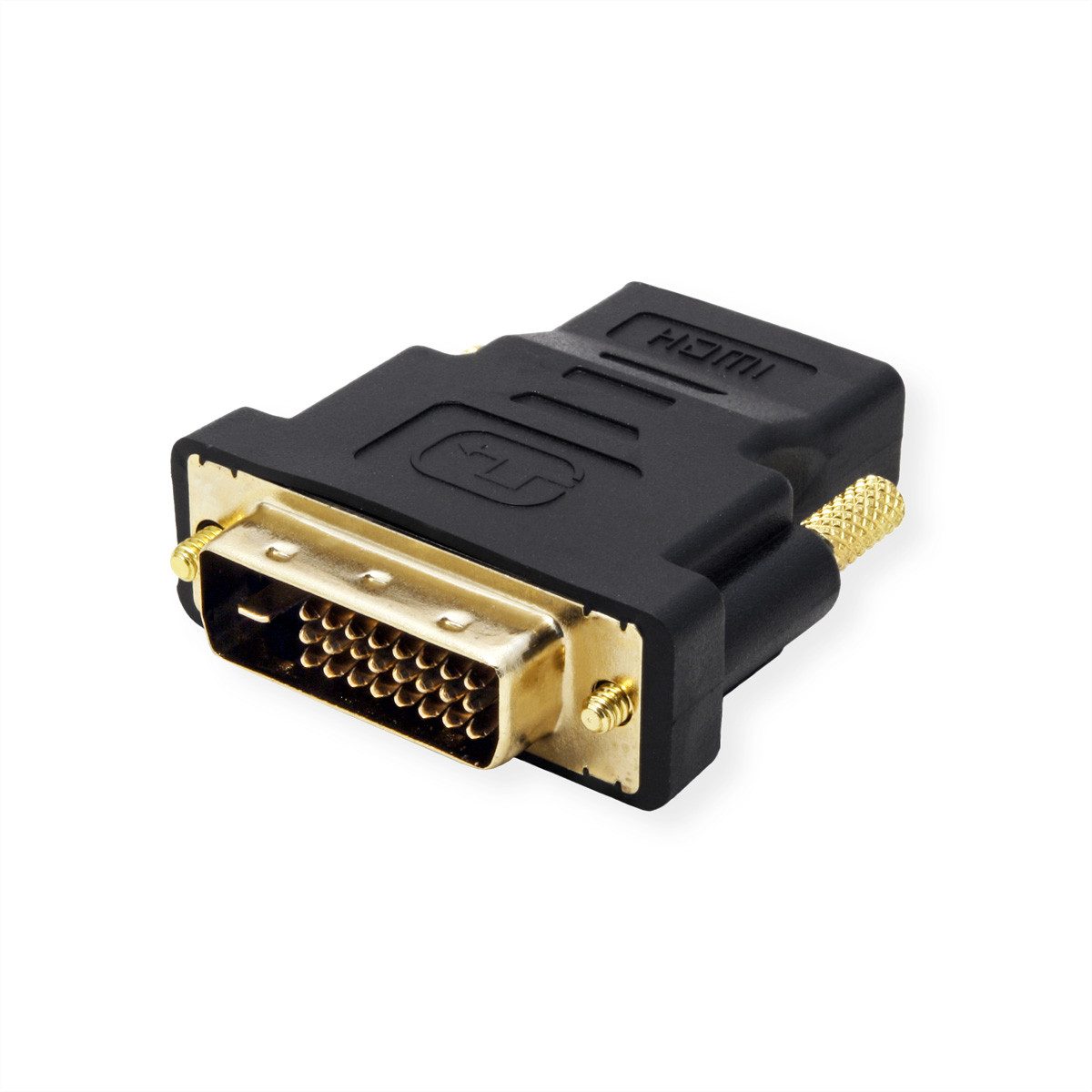 ROLINE HDMI-DVI Adapter, HDMI BU / DVI-D ST Audio- & Video-Adapter DVI-D 24+1, Dual-Link Männlich (Stecker) zu HDMI Typ A Weiblich (Buchse)