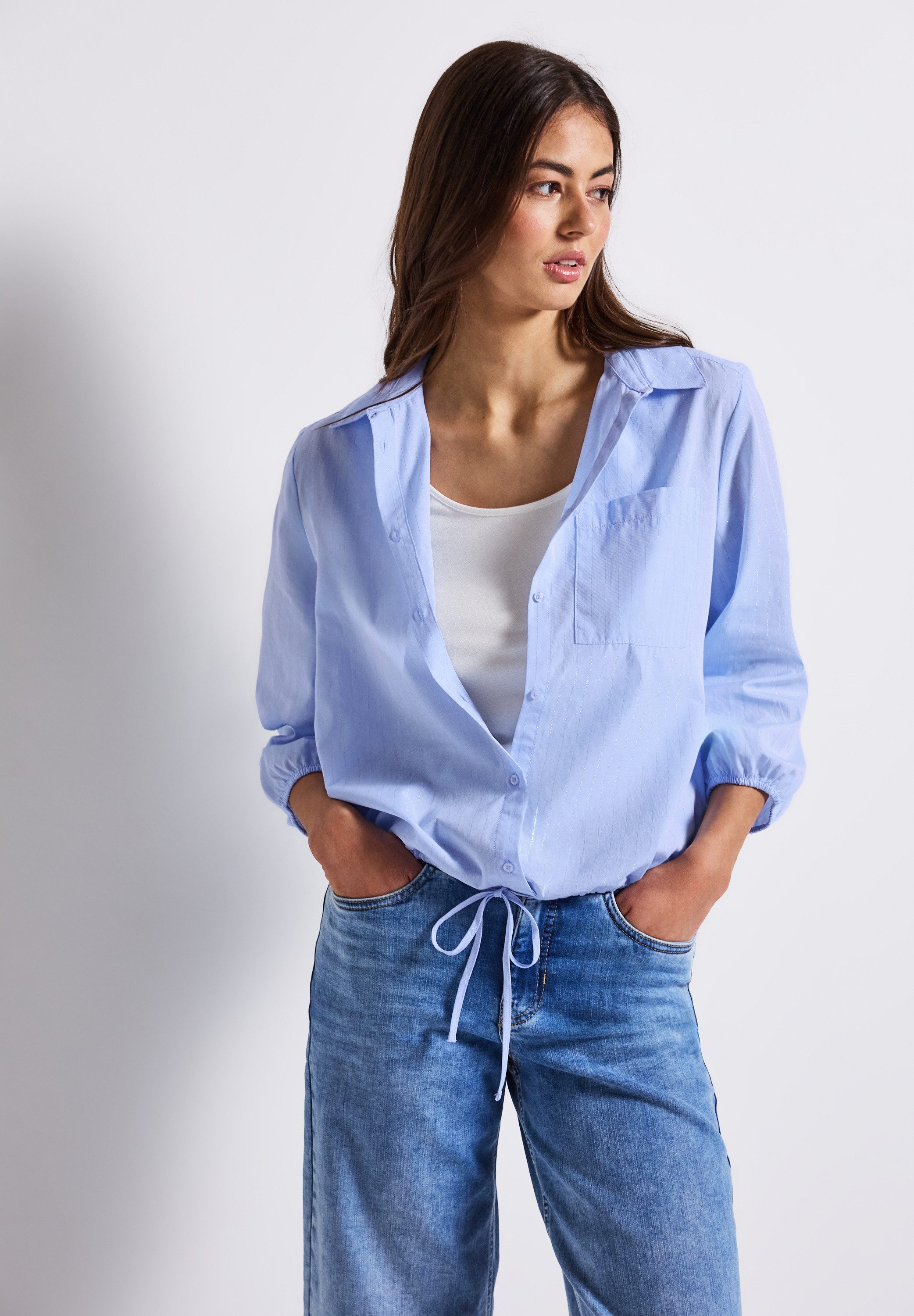 STREET ONE Hemdbluse mit Brust Tasche günstig online kaufen