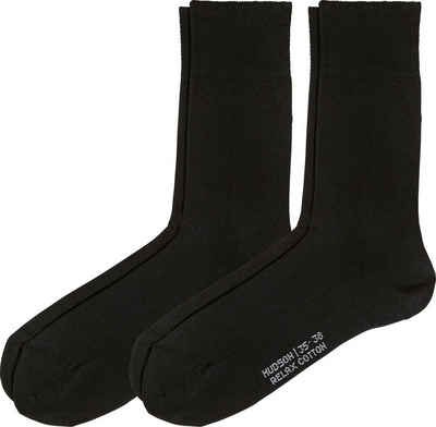 Hudson Socken Damen-Socken mit Softbund 2 Paar Uni
