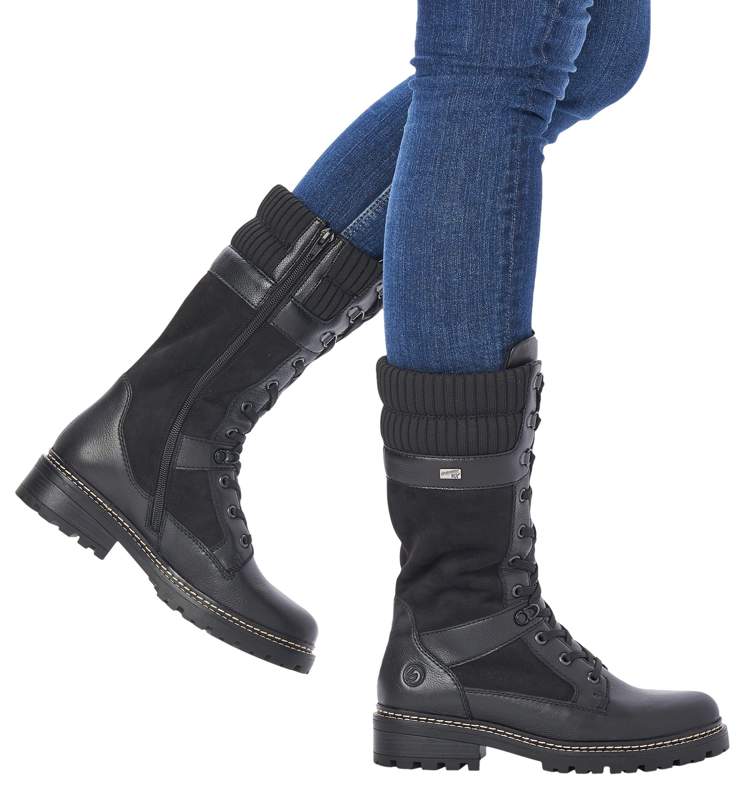 schwarz Winterstiefel wasserabweisender mit TEX-Membrane Remonte