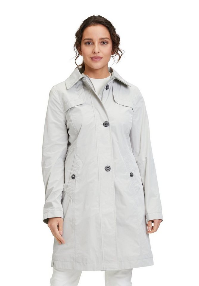 Gil Bret Trenchcoat mit Knopfleiste, Knopfverschluss und Reissverschluss