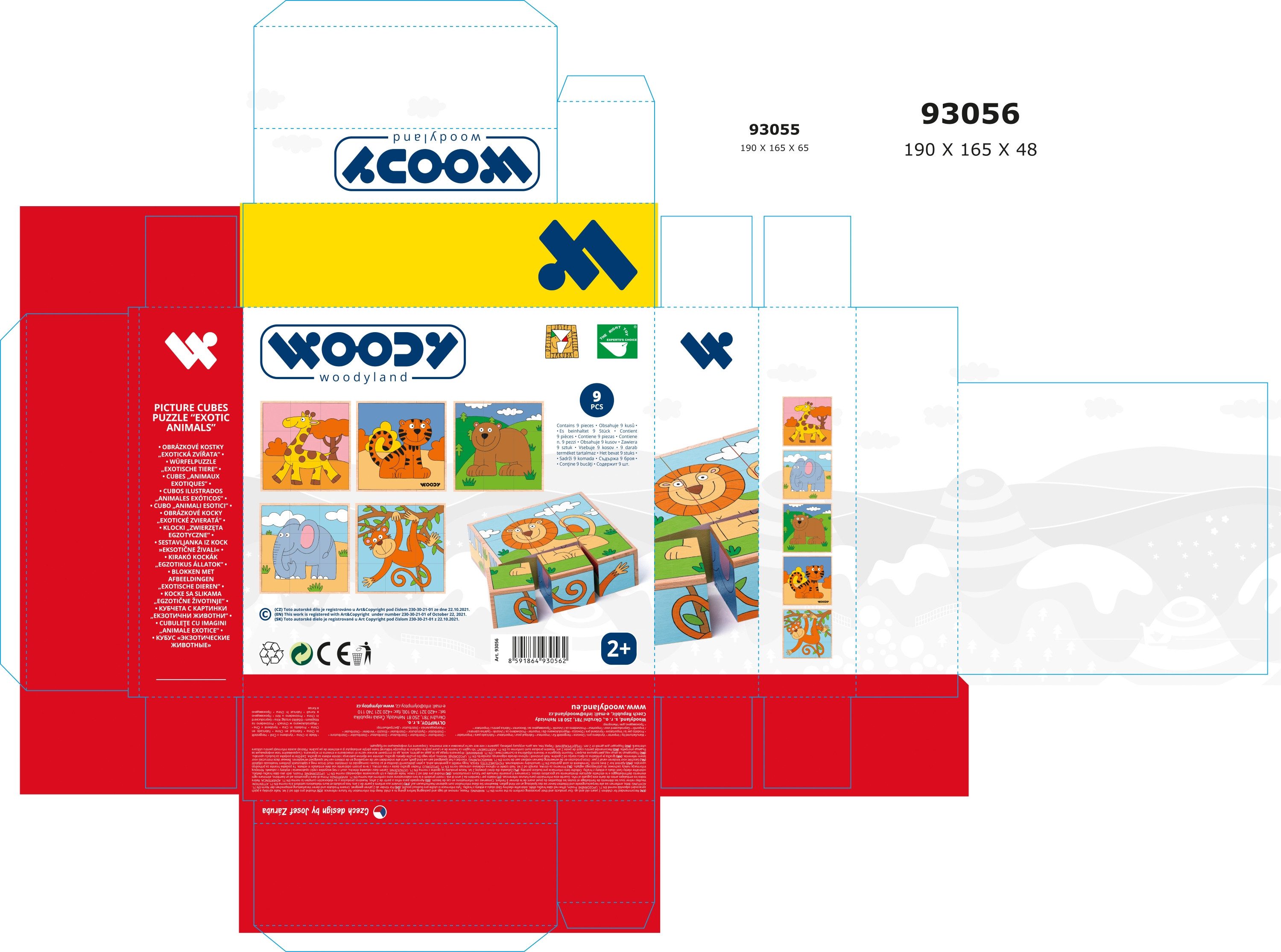 Woodyland Würfelpuzzle Holz - Puzzle Cubes / Würfelpuzzle mit 6 Motiven zum günstig online kaufen